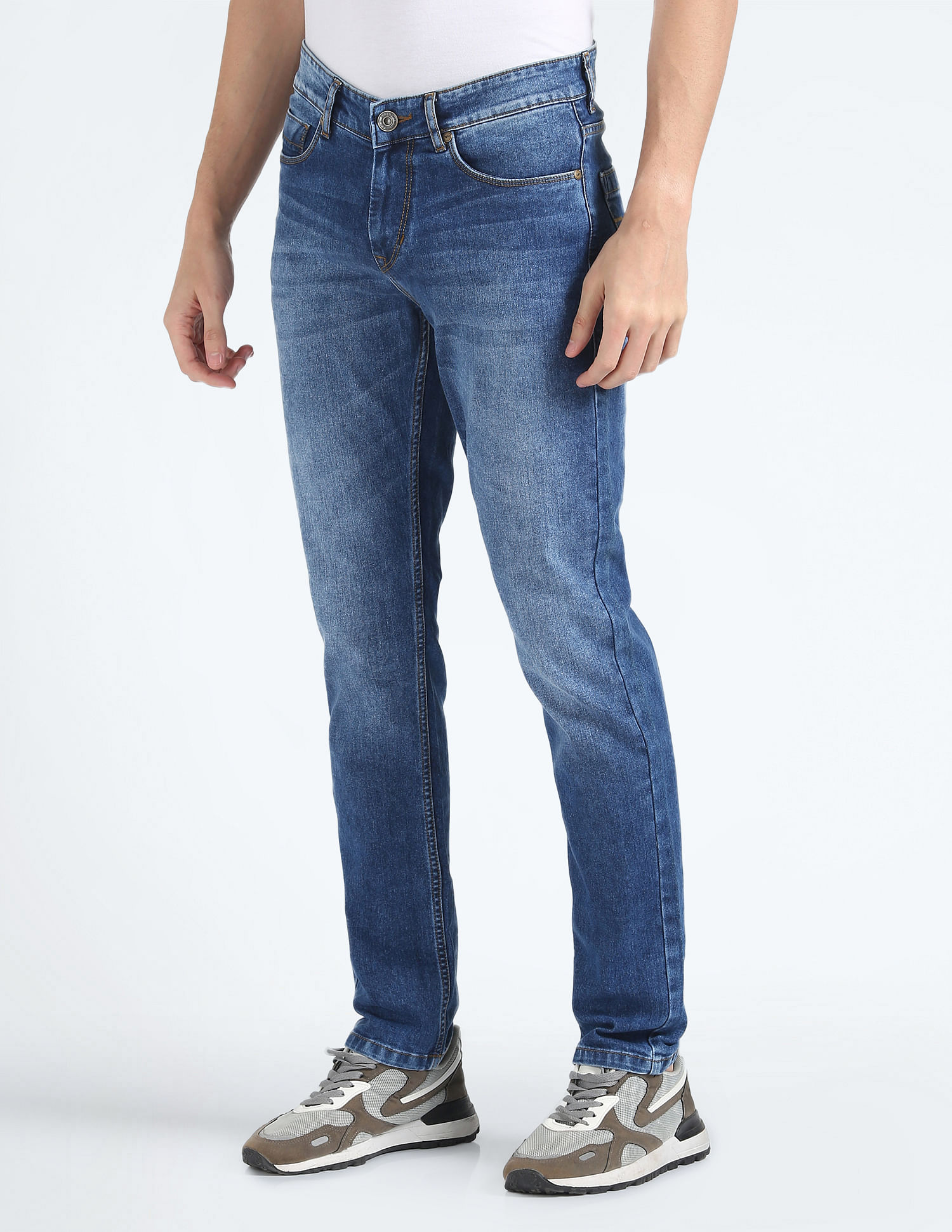 Flying Machine Stone Wash Jackson Skinny Fit Jeans