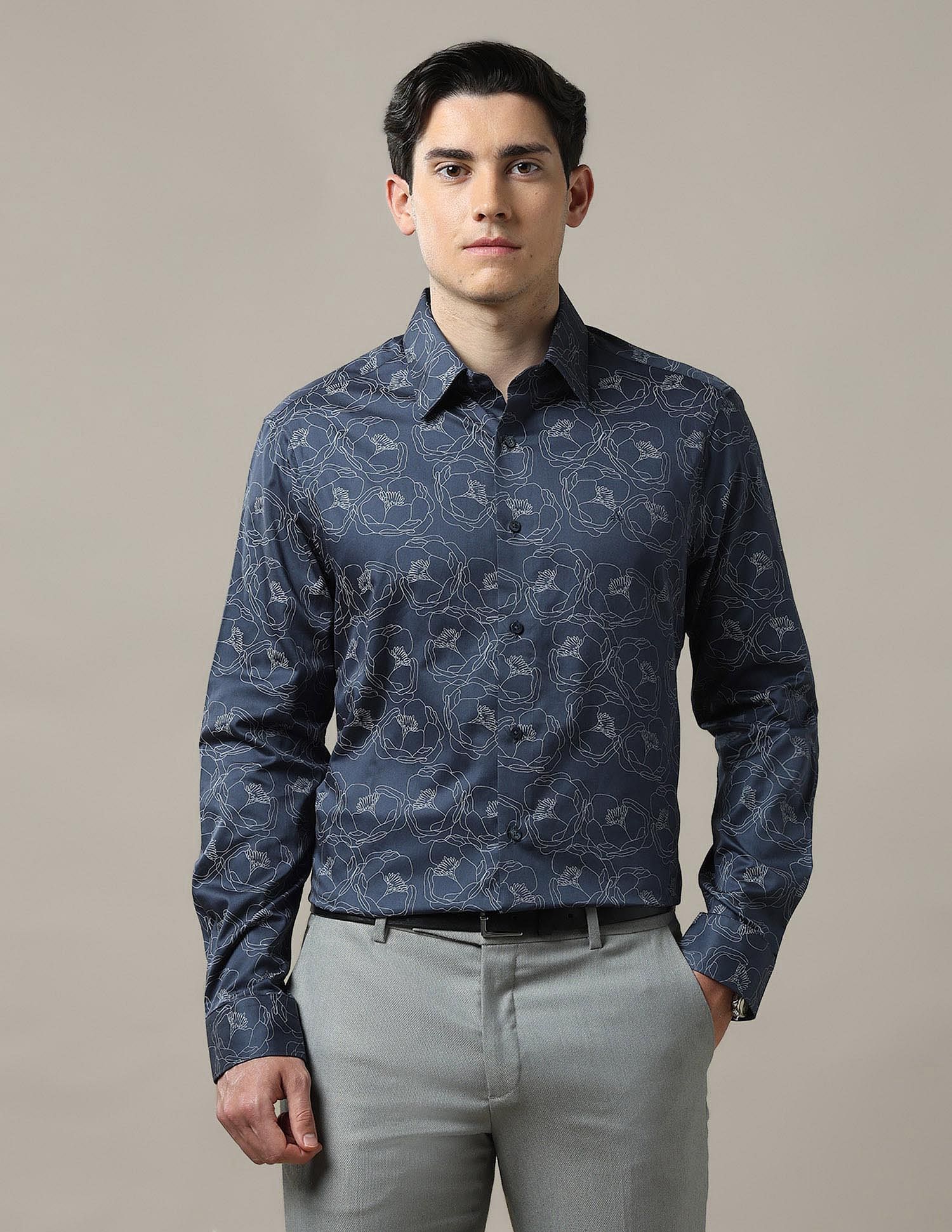 Arrow Floral Printed Cotton 1851 Shirt