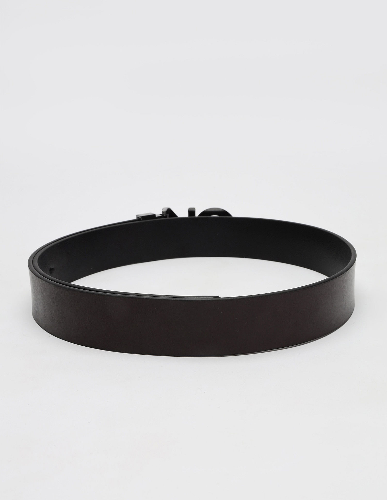 Calvin Klein Solid Black Leather Reversible Belts