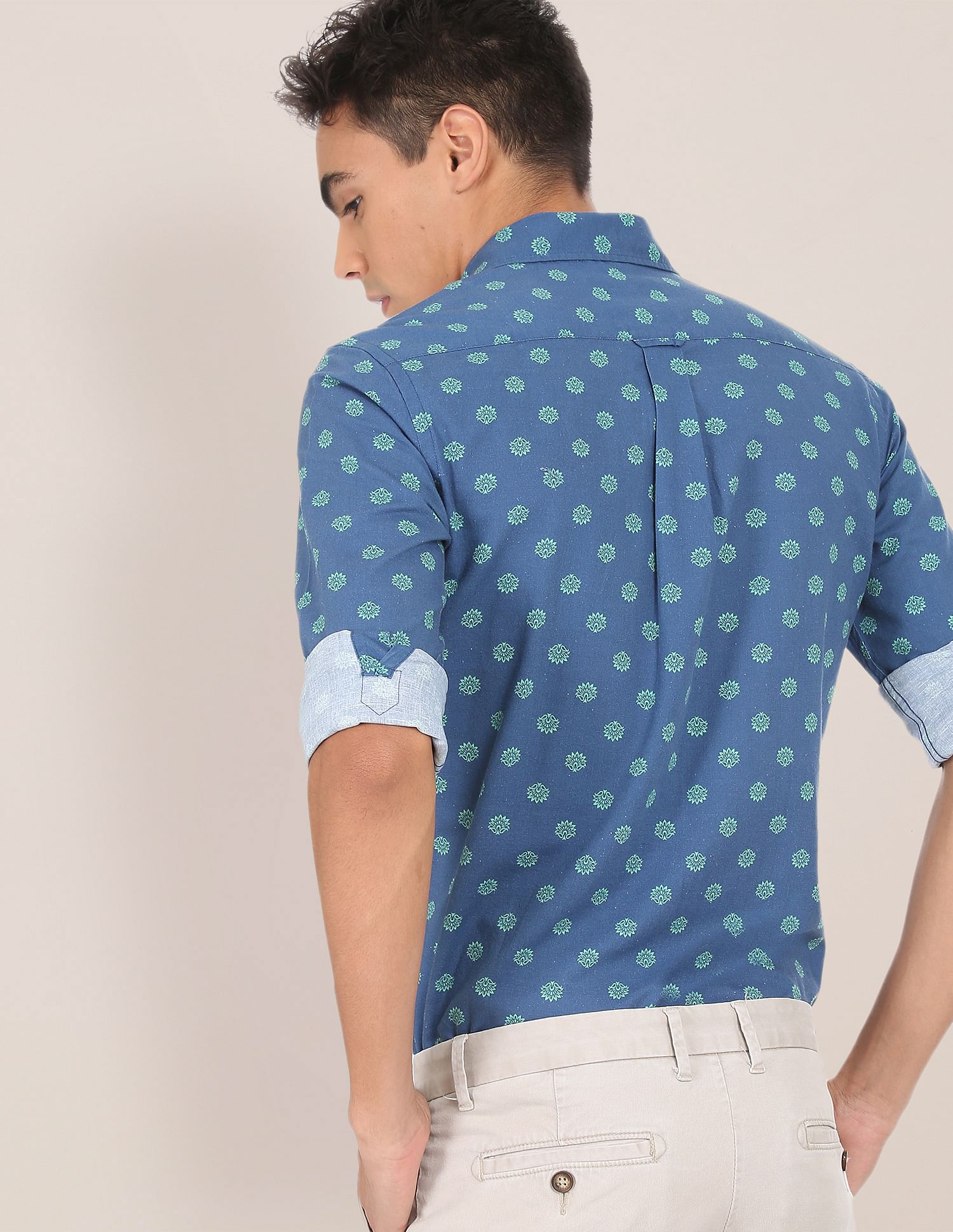 U.S. Polo Assn. Spread Collar Printed Casual Shirt