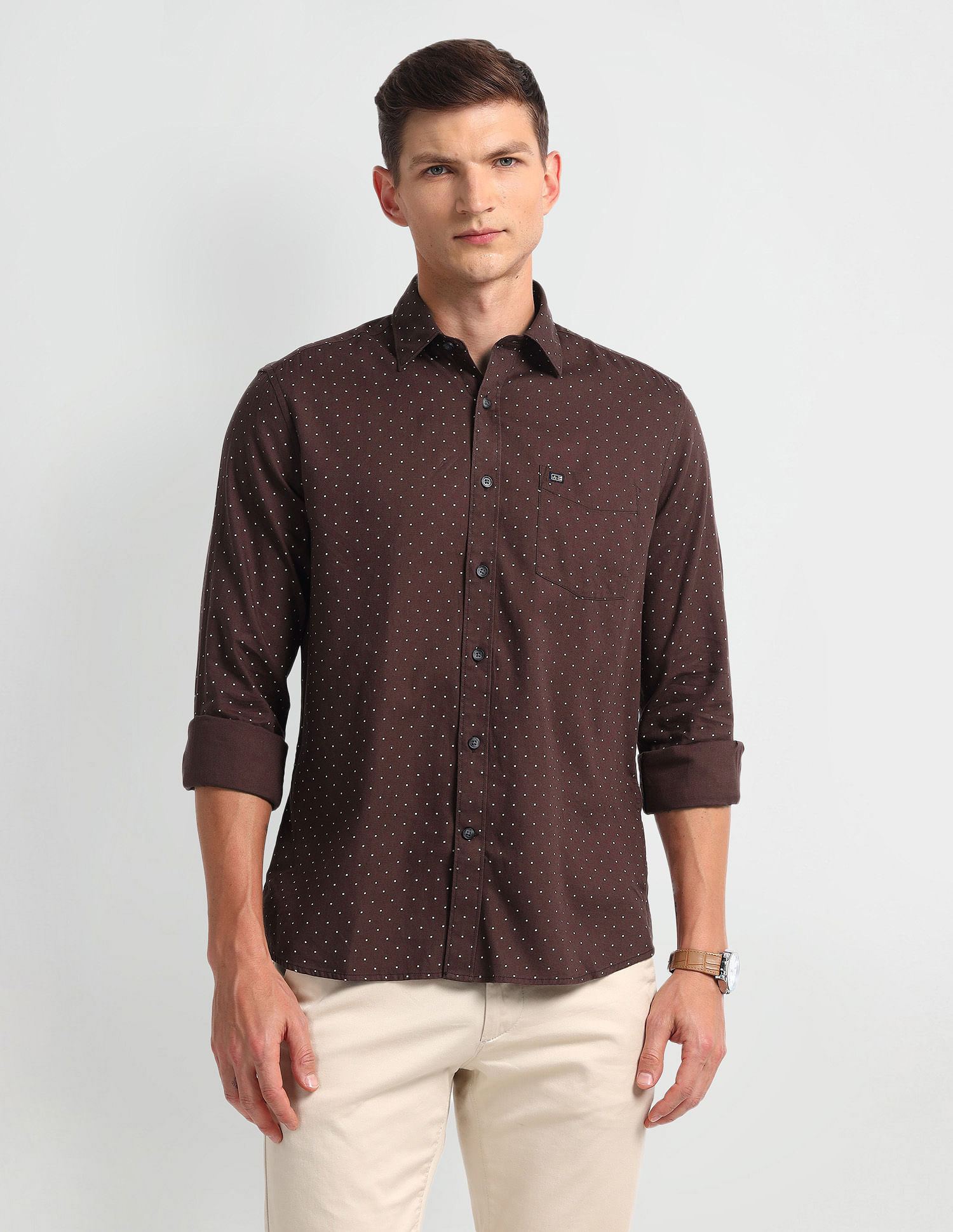 Arrow Sport Manhattan Slim Fit Dobby Shirt