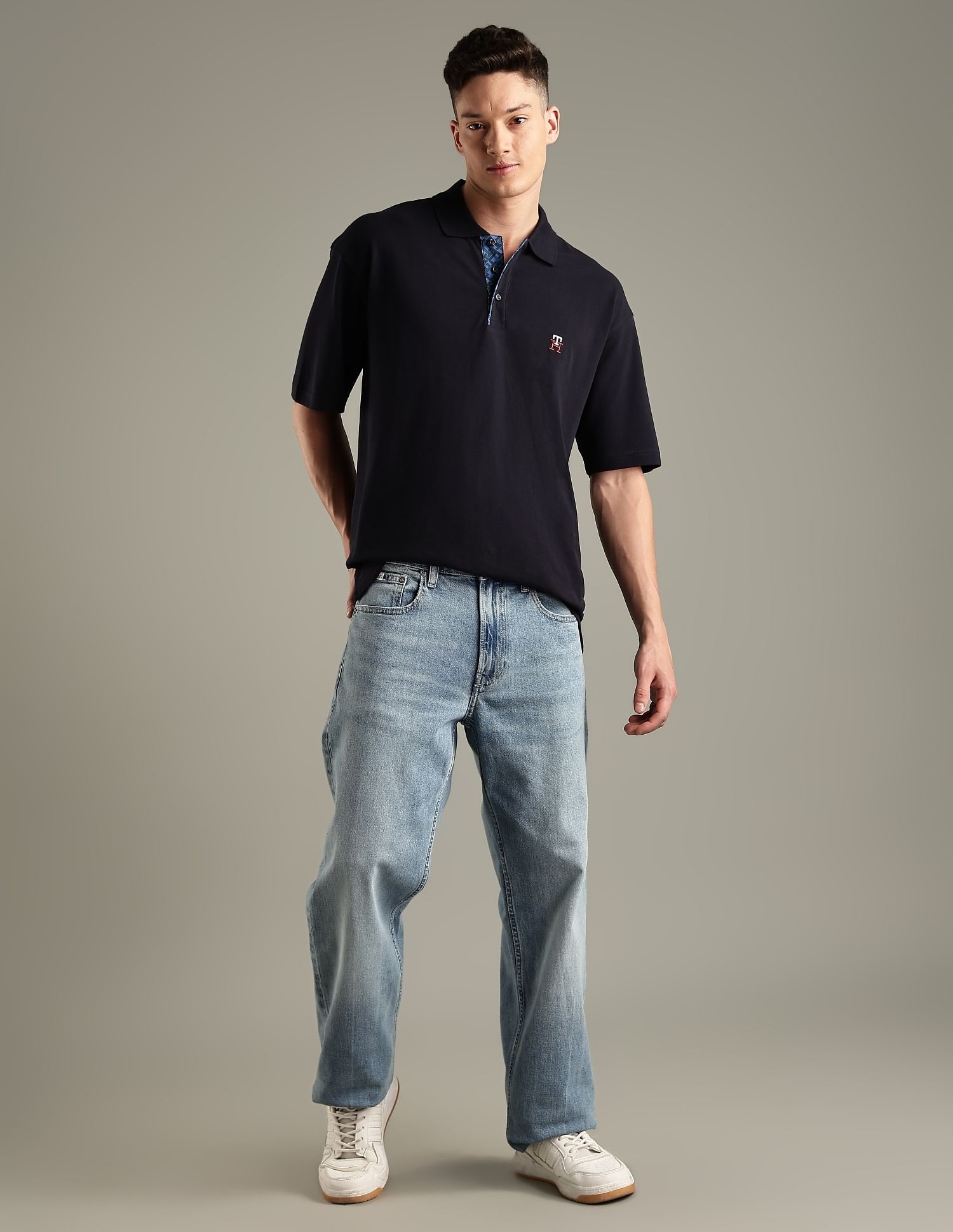 Tommy Hilfiger Solid Regular-Fit Cotton Polo Shirt