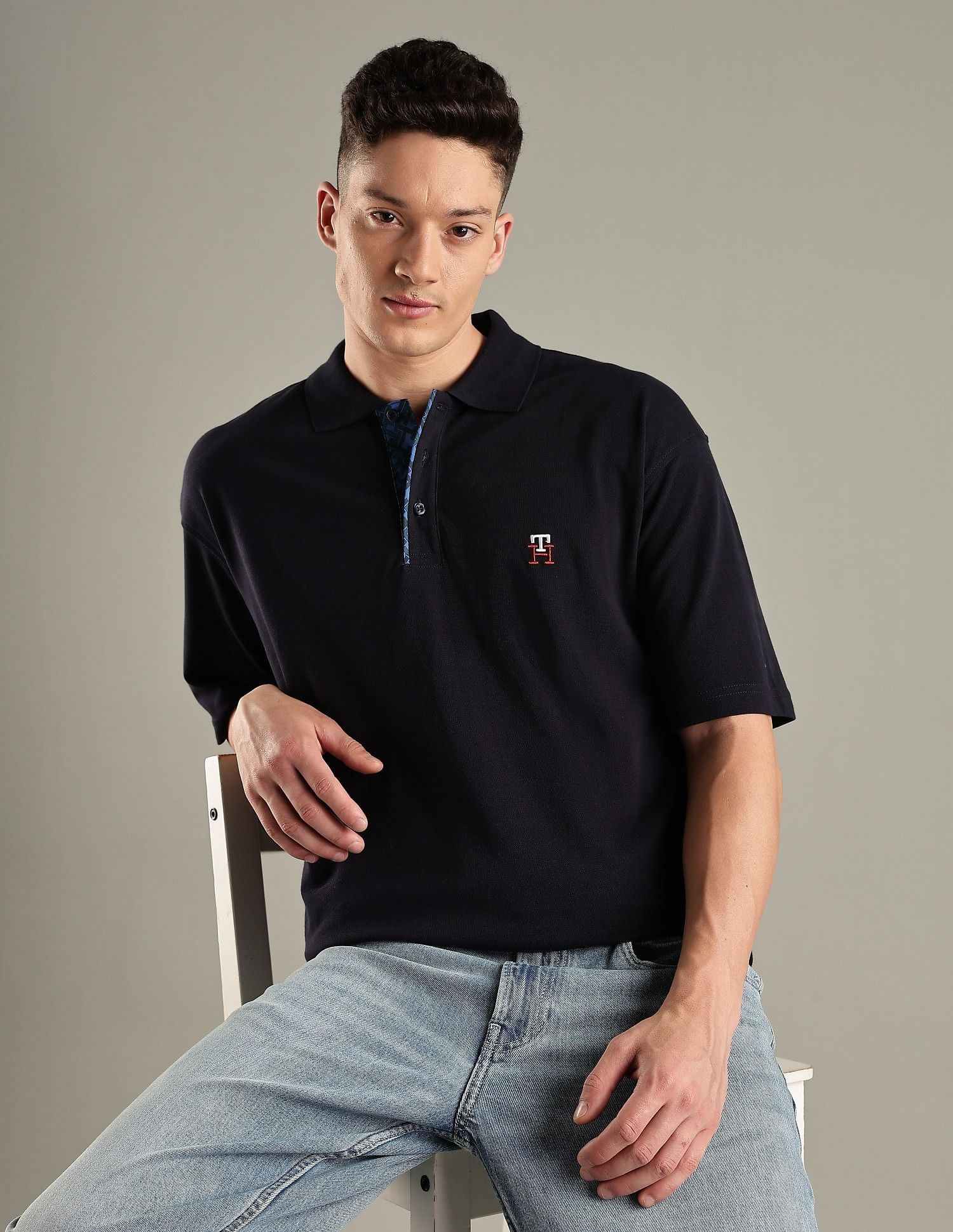 Tommy Hilfiger Solid Regular-Fit Cotton Polo Shirt