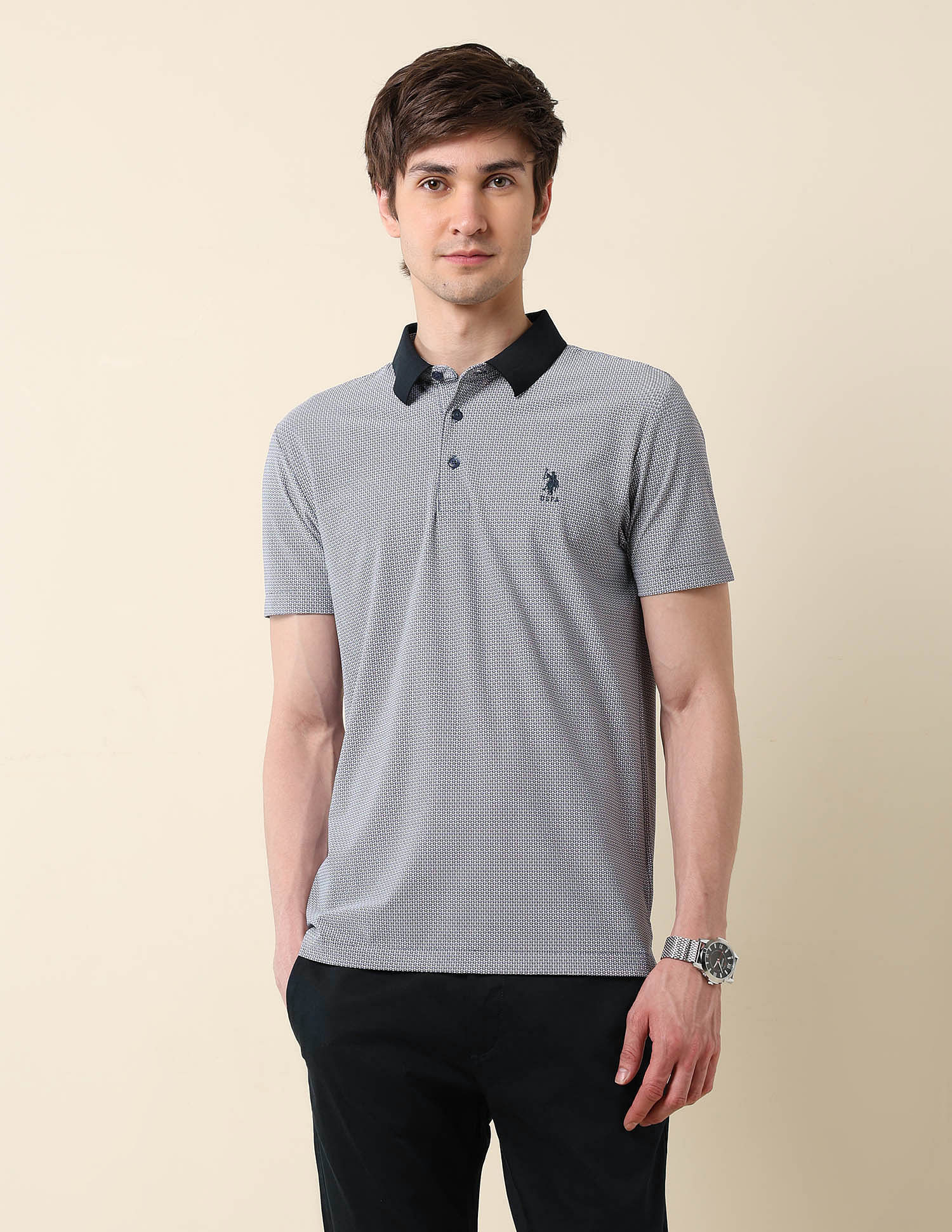 U.S. Polo Assn. All-Over Printed Classic Polo Shirt