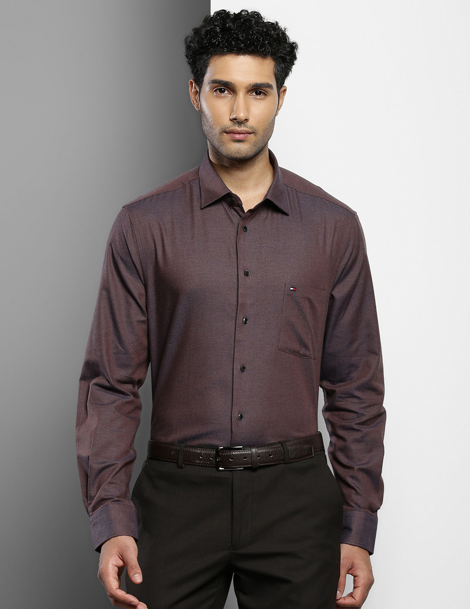 Tommy Hilfiger Solid Dobby Shirt