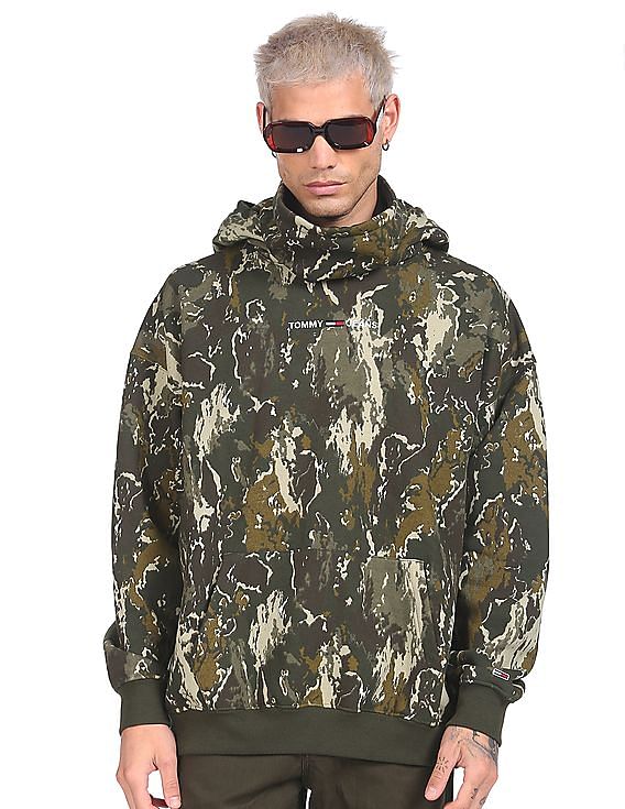 Tommy Hilfiger Camo Logo Print Zip-Up Hoodie & store Joggers