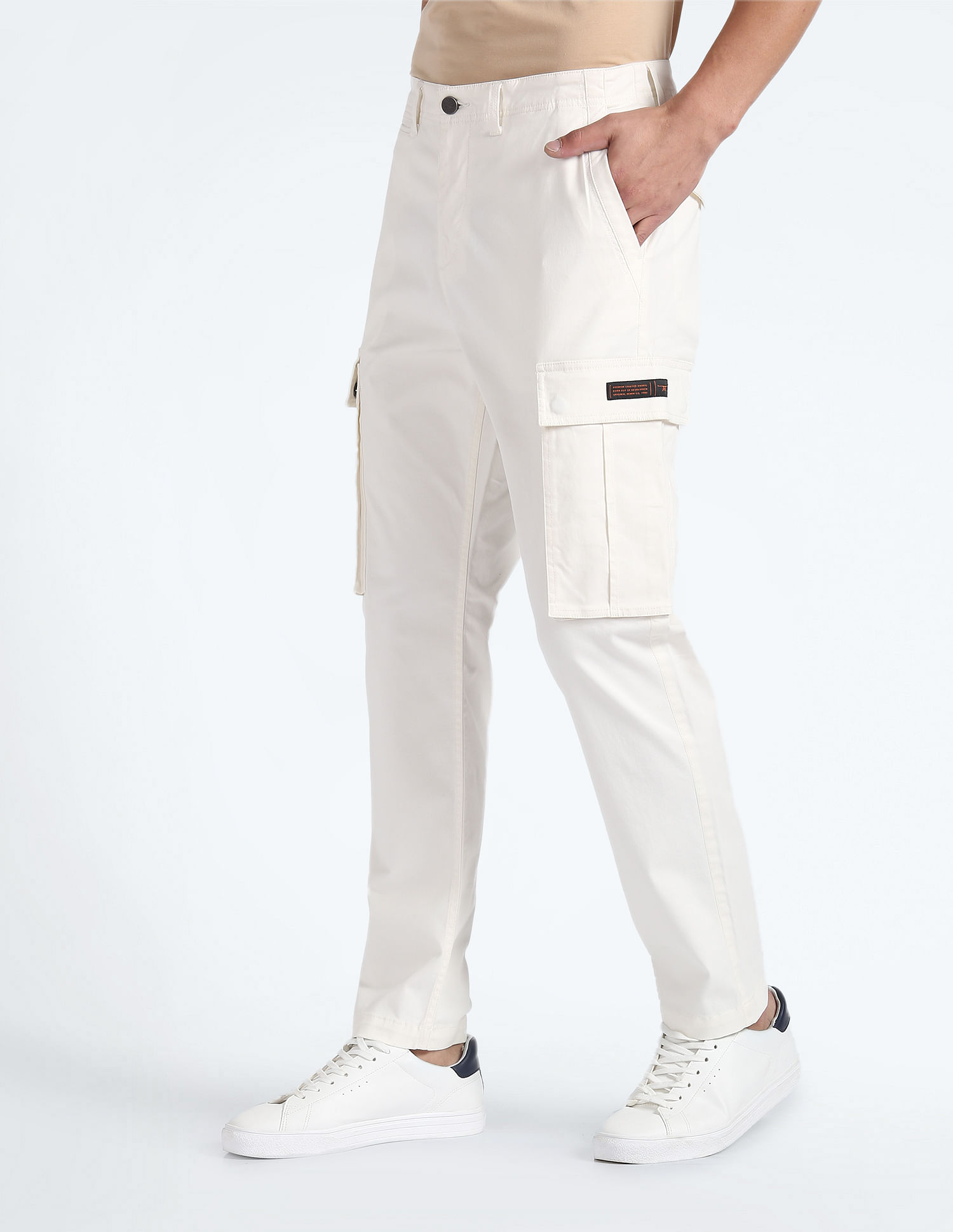 fcity.in - White Cargo Pant Trendy Comfortable Men Cargo Pant Stylish Cargo