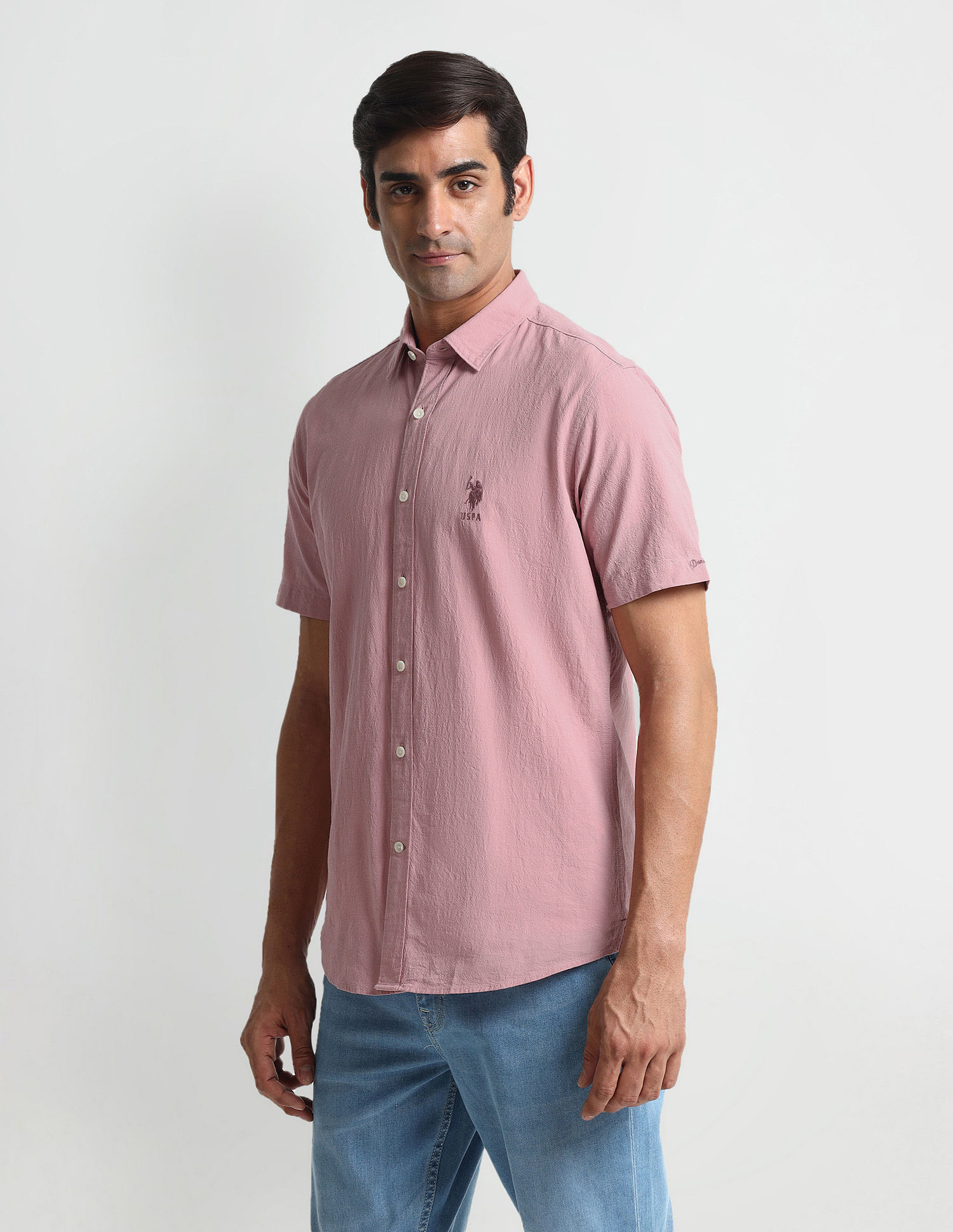 U.S. Polo Assn. Denim Co. Slim Fit Textured Shirt