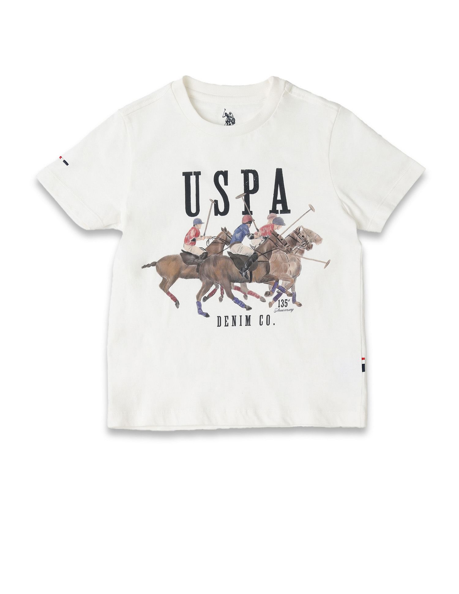 U.S. Polo Assn. Kids Boys Pure Cotton Regular Fit T-Shirt