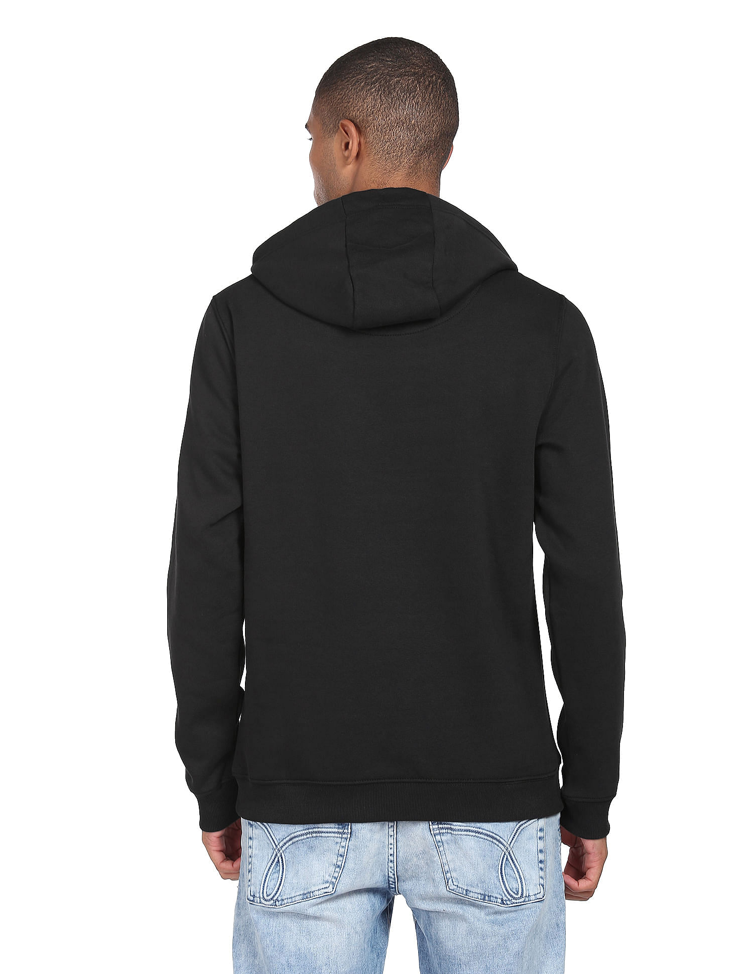 Flying Machine Tonal Print Hooded Sweatshirt
