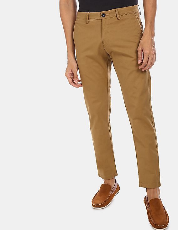 Mens Solid Color Simple Casual Business Slim Straight Fashion Trousers Pants  | eBay