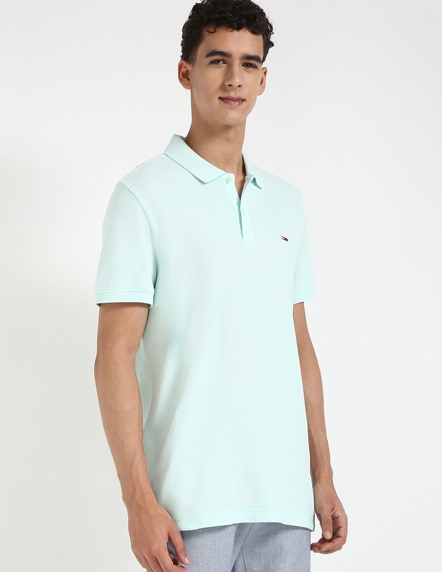 Tommy Hilfiger Solid Slim-Fit Cotton Polo Shirt