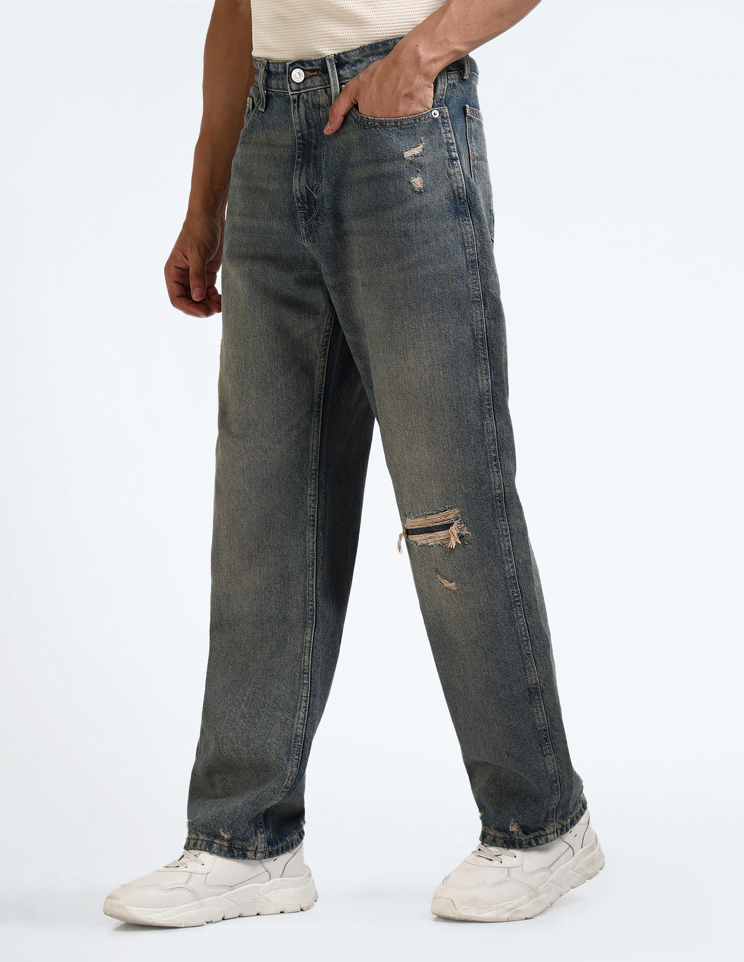 Flying Machine High Rise Loose Fit Jeans