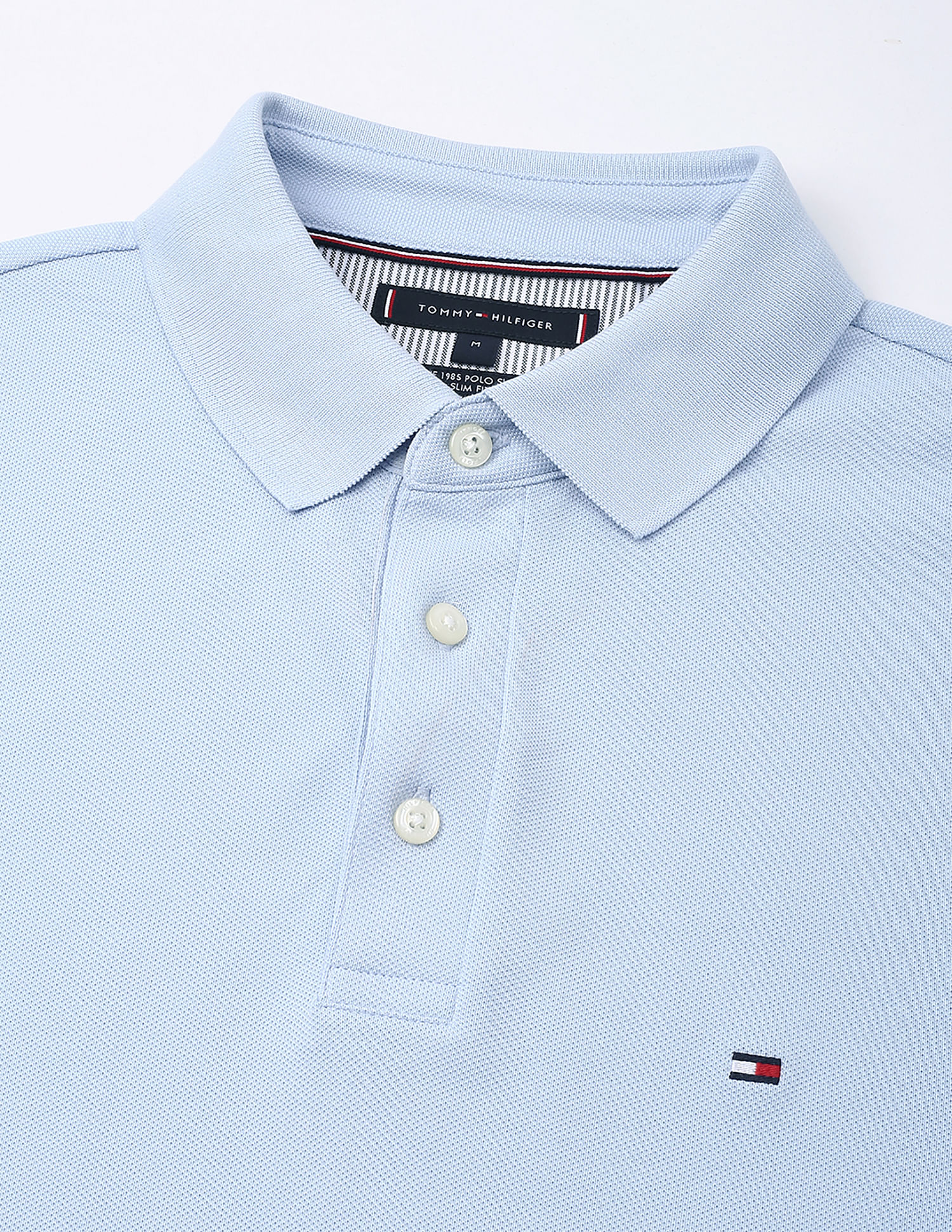 Tommy Hilfiger Solid Slim-Fit Cotton Polo Shirt