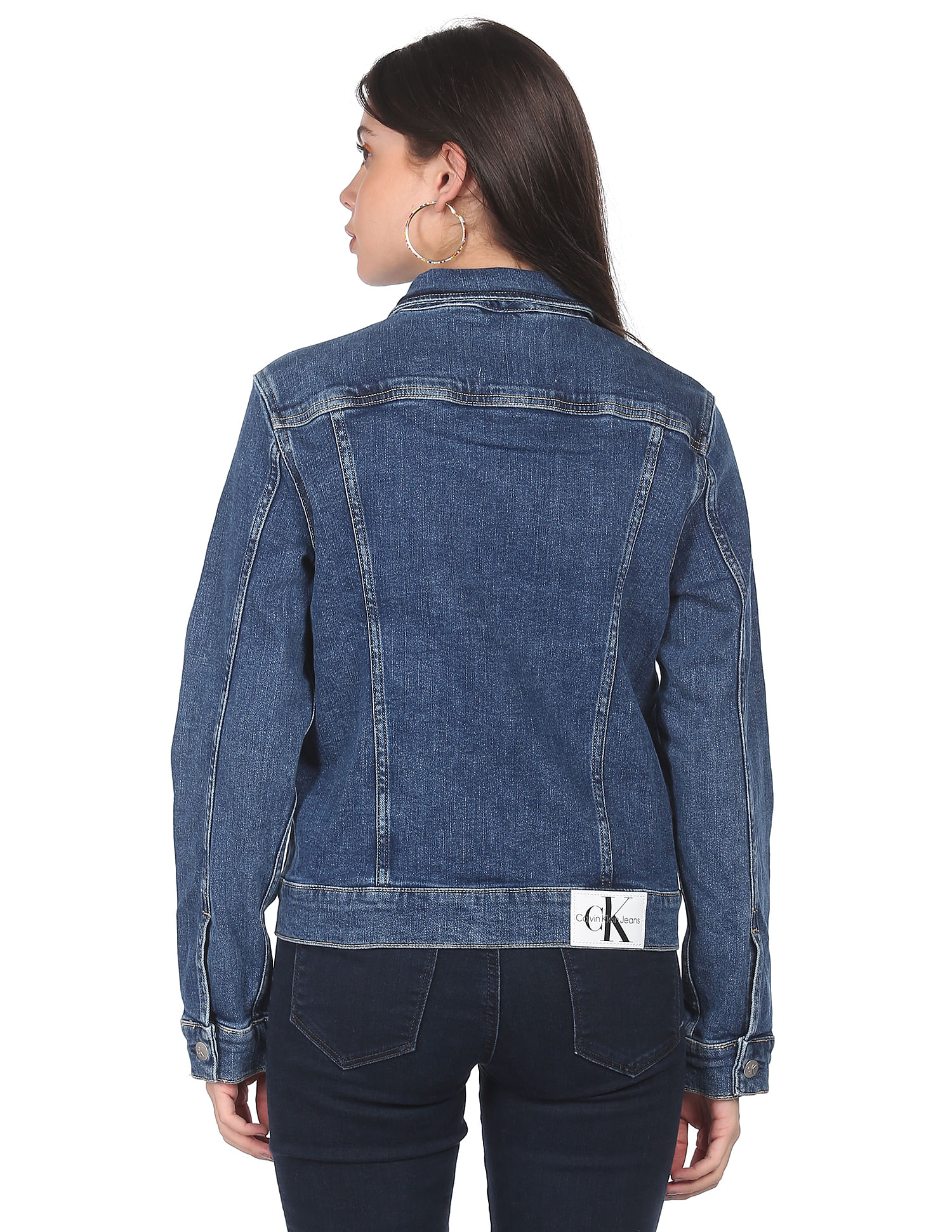 Calvin Klein Girls Jacket Super Soft Stretch Denim, 4 Pockets & Button  Closure, Authentic, Large (12/14) : Amazon.in: Fashion