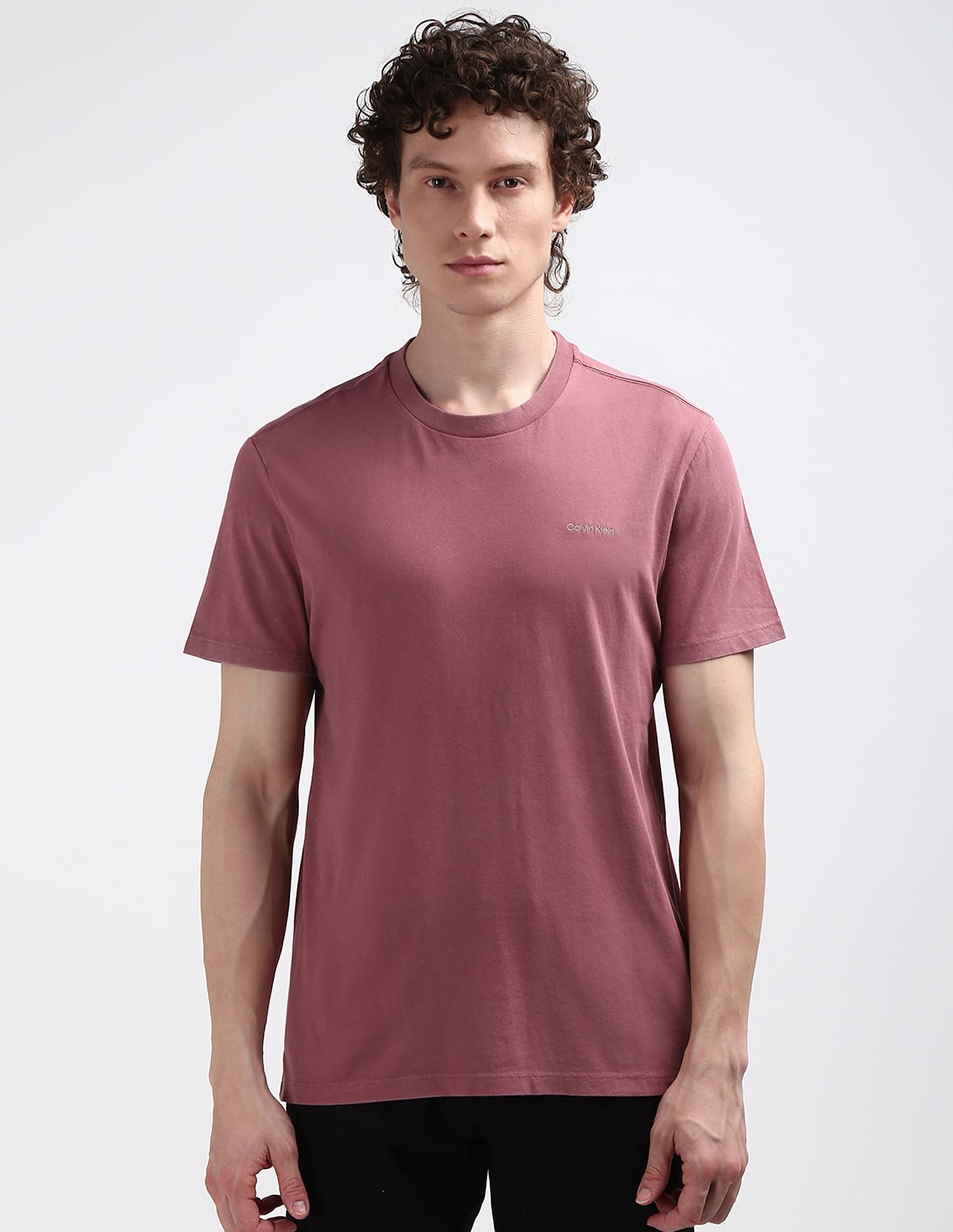 Calvin Klein Solid Cotton T-Shirt