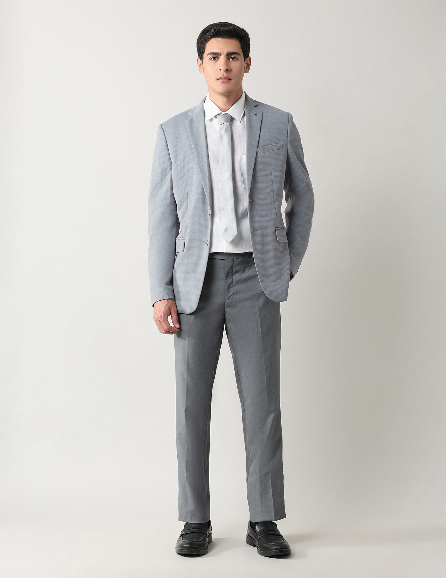Arrow Zero Calorie Slim Fit Textured Blazer