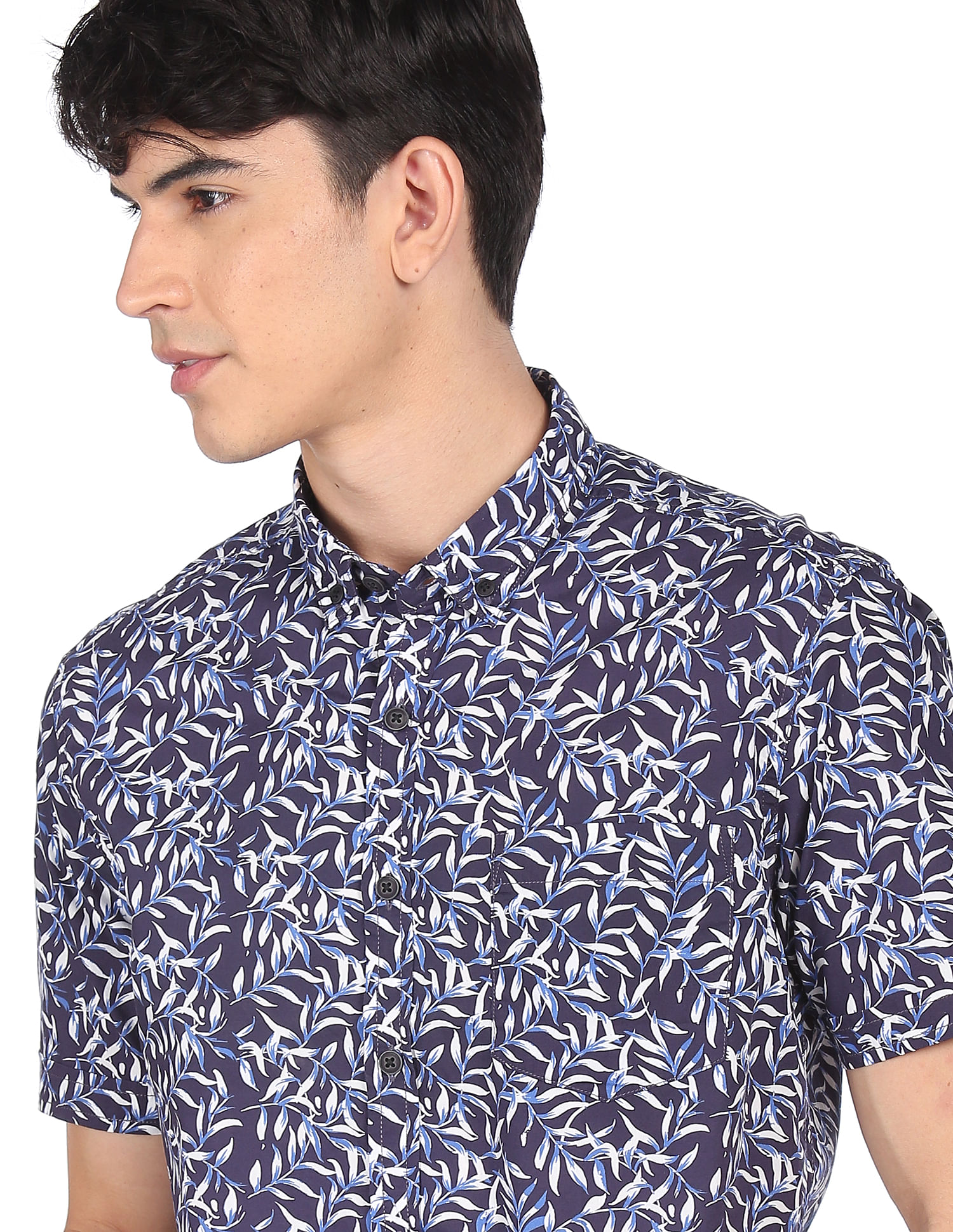 Flying Machine Printed Cotton Casual Shirt
