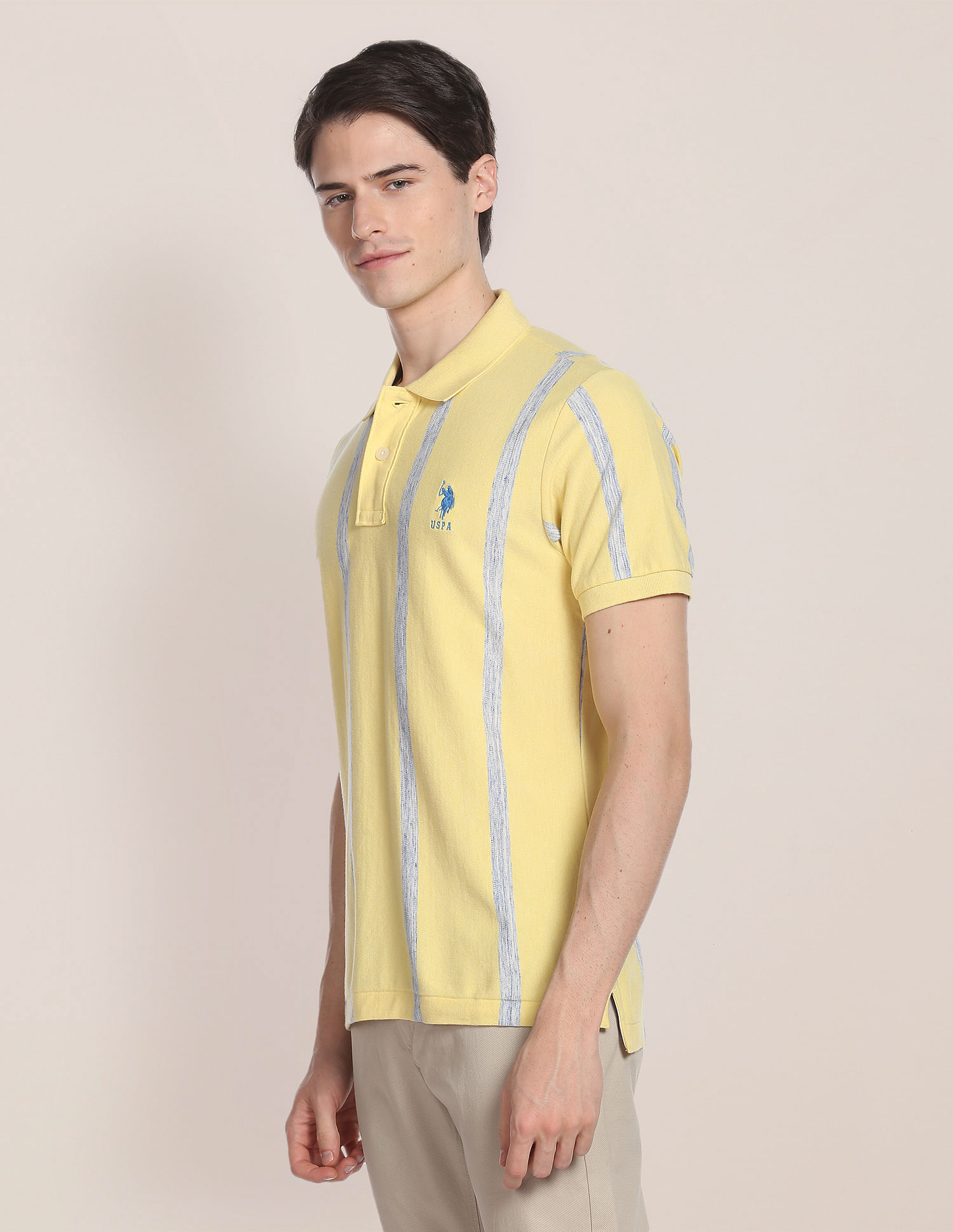 U.S. Polo Assn. Vertical Stripe Birdseye Polo Shirt