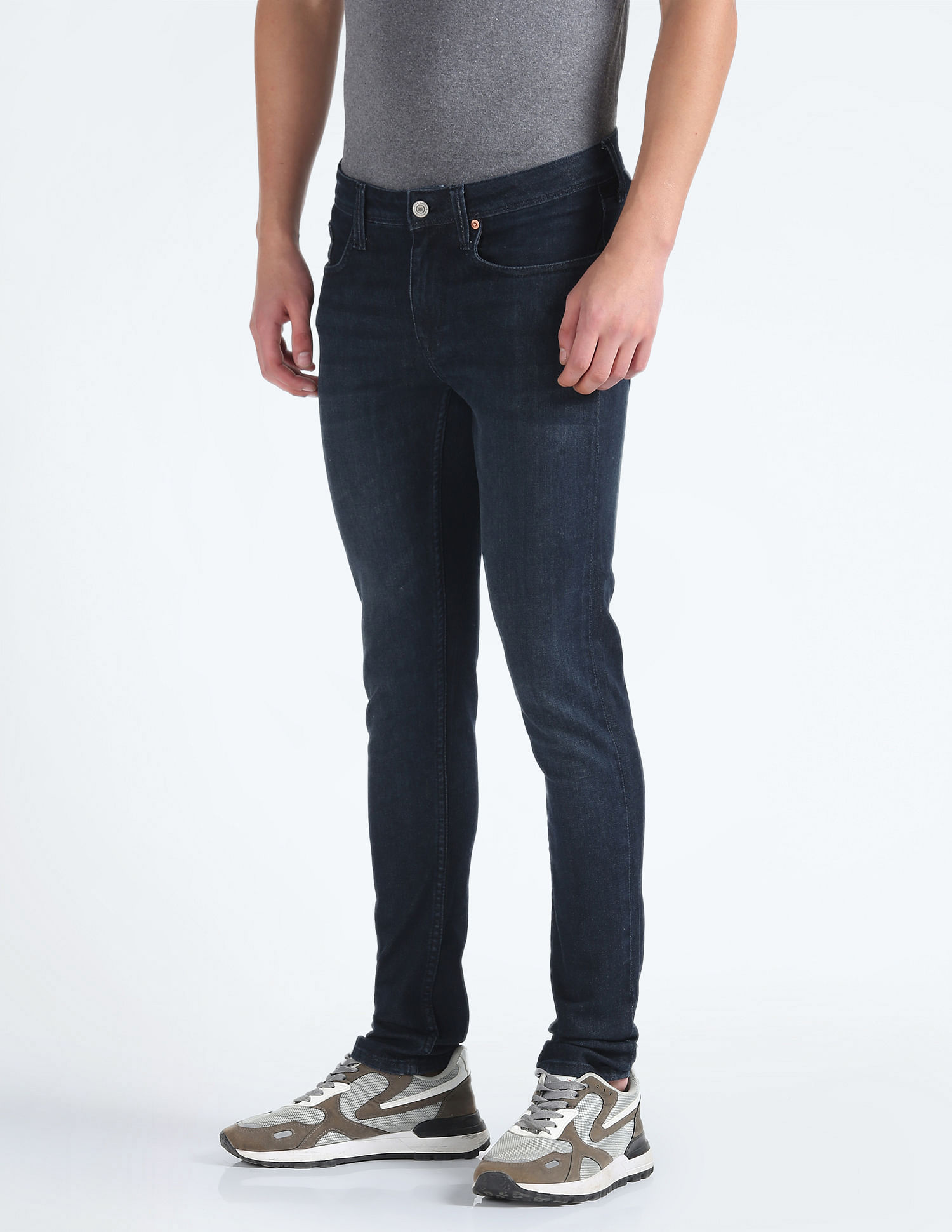 Flying Machine Dark Wash Jackson Super Skinny Jeans
