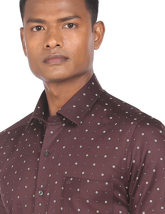 Joseph Abboud Modern Fit Mini Floral Button Up Shirt