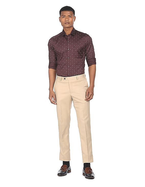 Arrow Manhattan Slim Fit Printed Formal Shirt