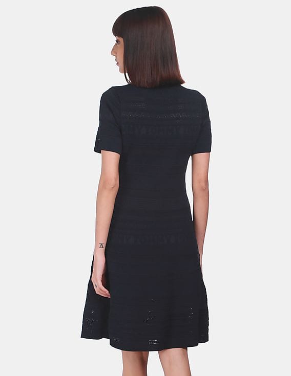 Buy Tommy Hilfiger Women Navy Nataly Pointelle Knit Dress - NNNOW.com