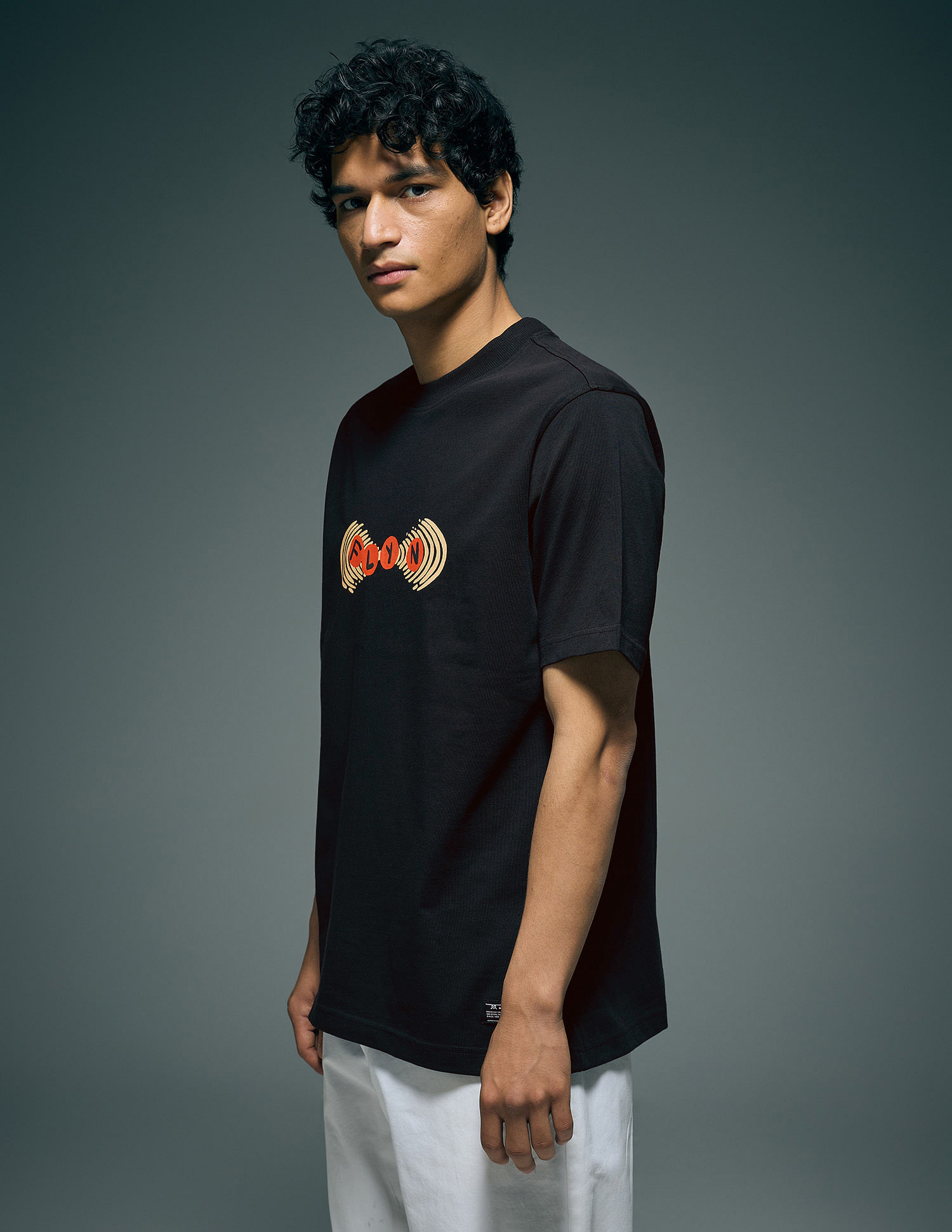 Flying Machine Abstract Printed Relaxed Fit T-Shirt