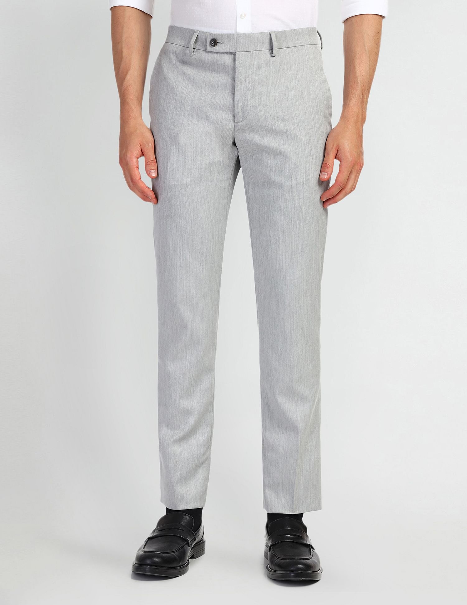 Arrow Mid Rise Carson Tapered Fit Trousers