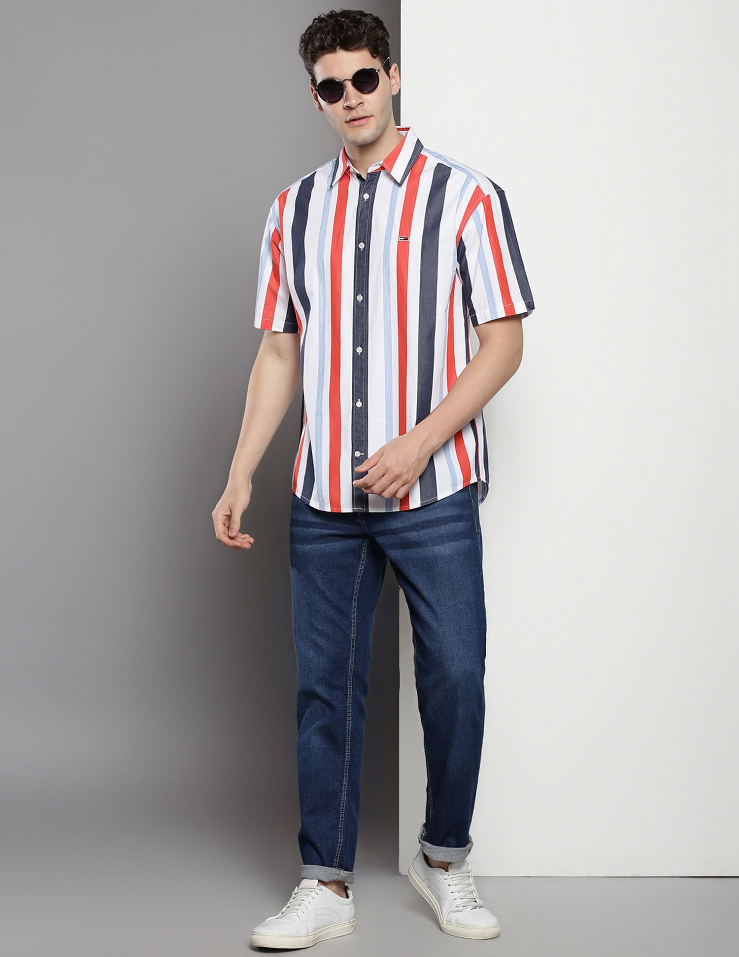 Tommy Hilfiger Organic Cotton Vertical Stripe Shirt