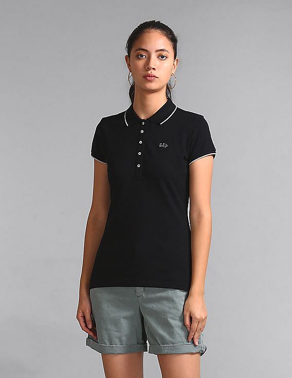 Gap black outlet polo shirt