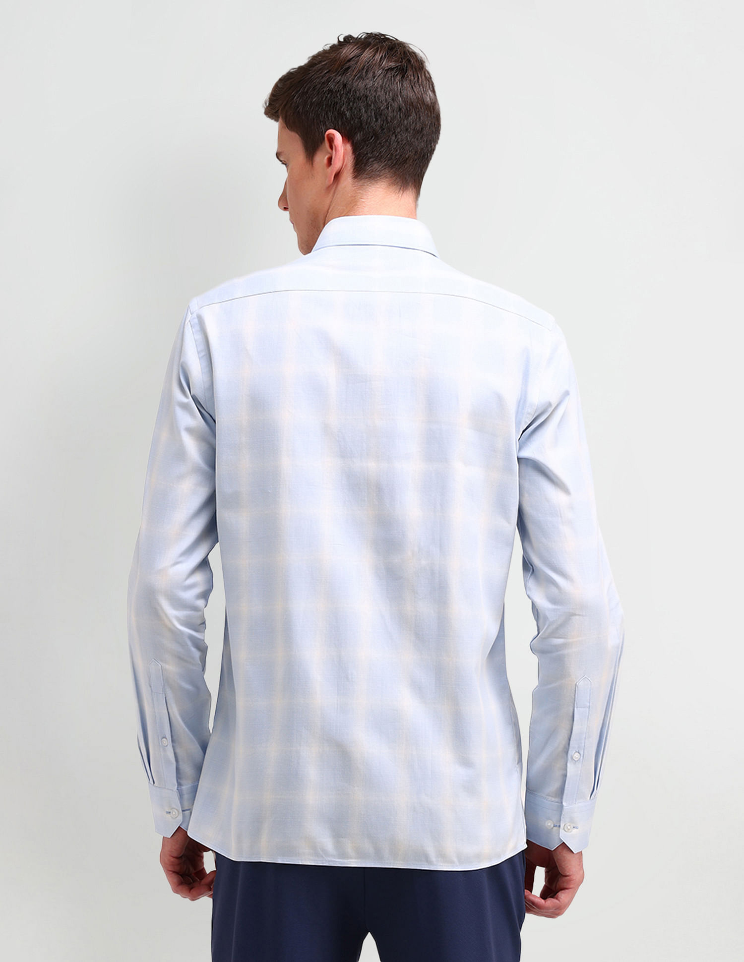 Arrow Manhattan Slim Fit Windowpane Checked Shirt