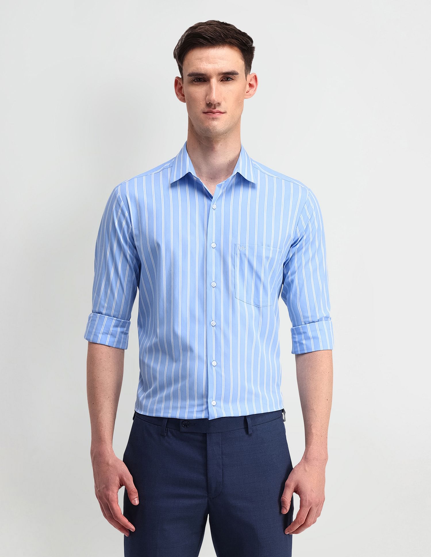 Arrow Liberty Classic Fit Vertical Stripes Shirt