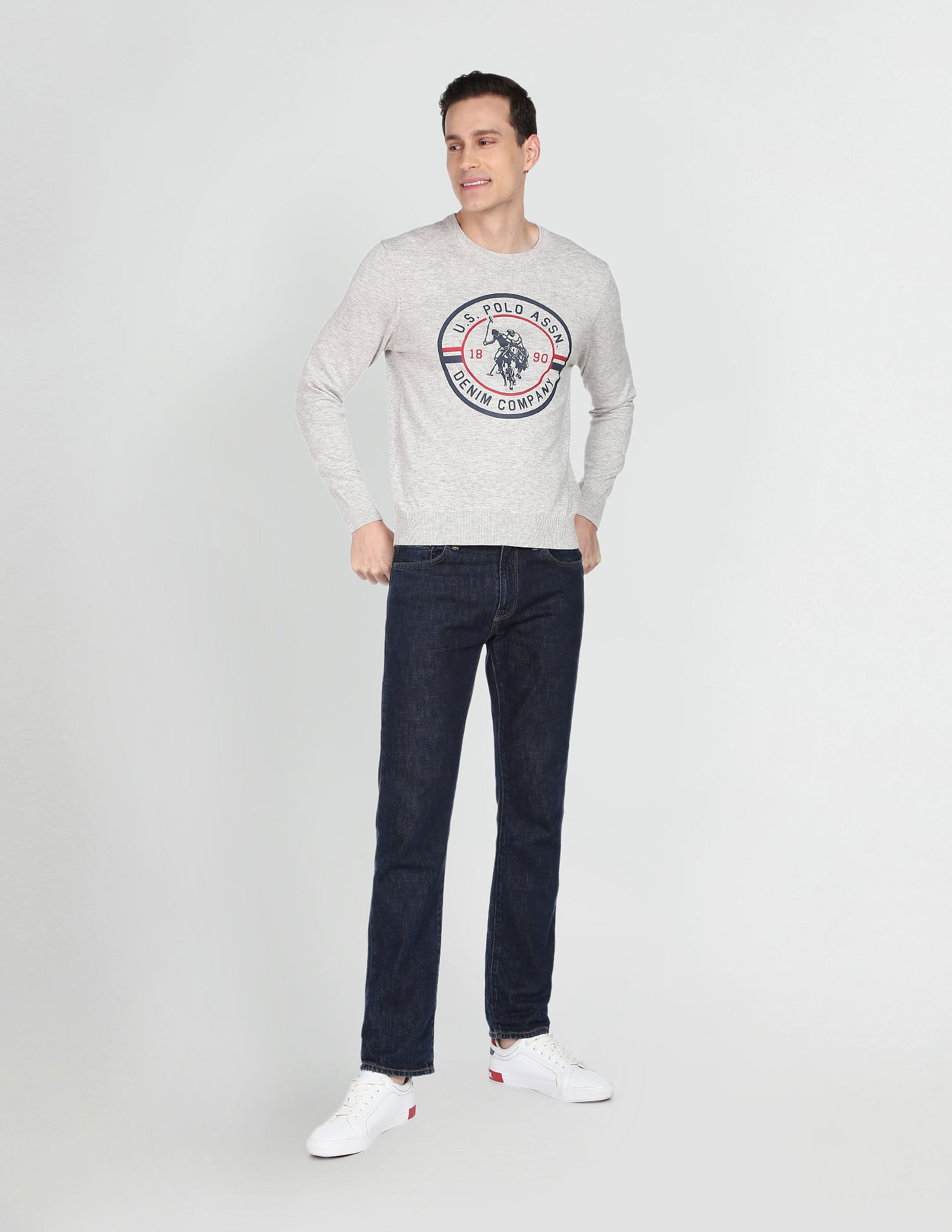 U.S. Polo Assn. Denim Co. Crew Neck Graphic Print Sweater