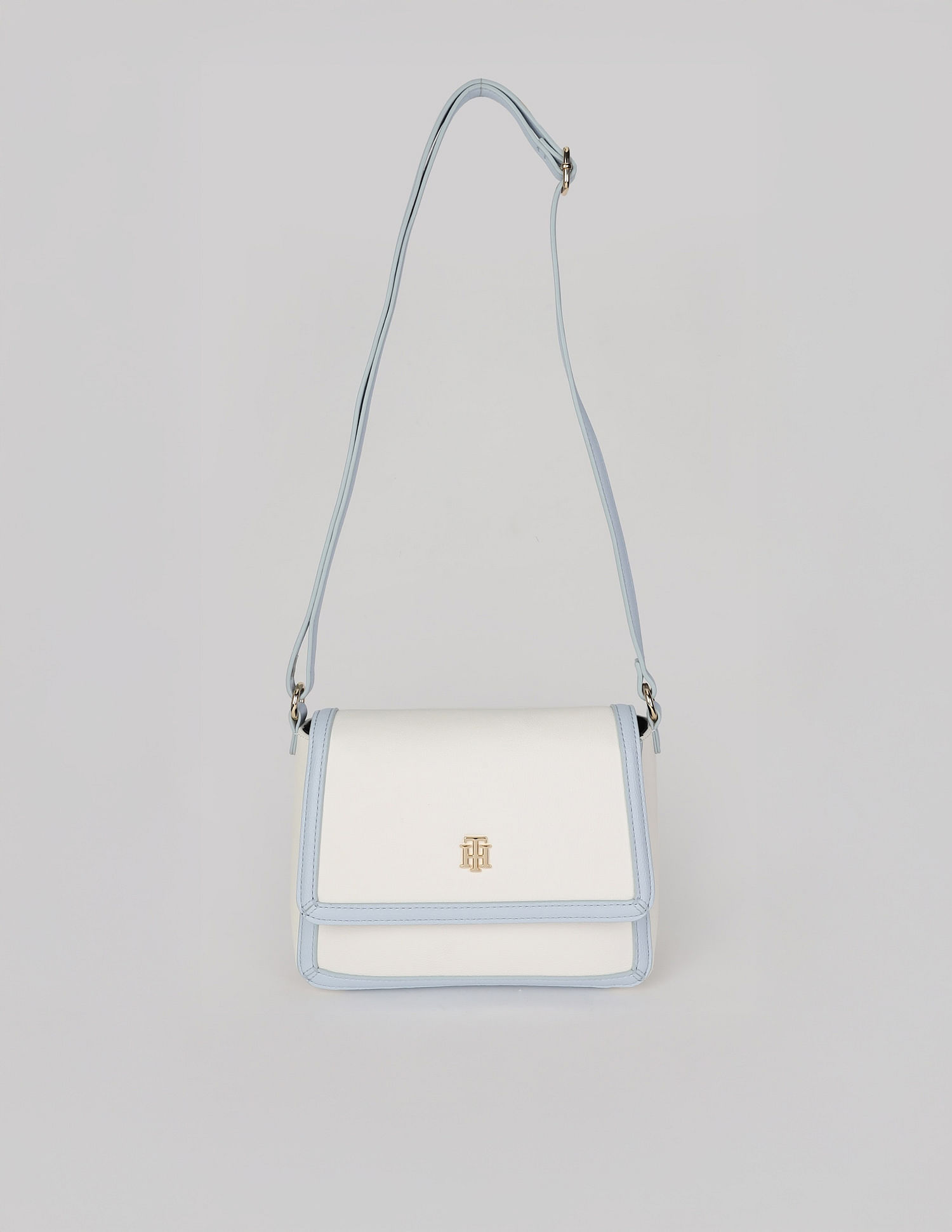 Tommy Hilfiger Solid Blue Pu Sling Bag