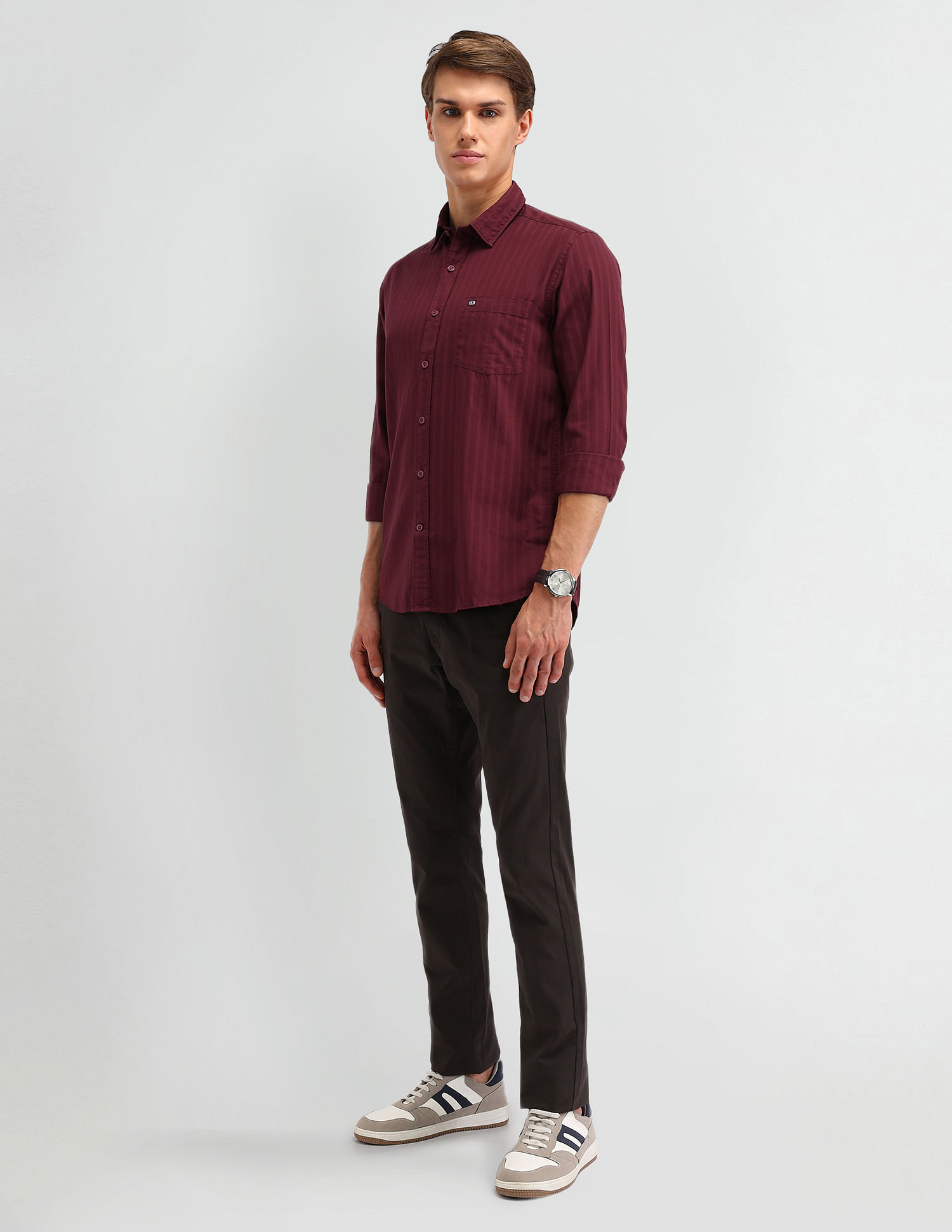 Arrow Sport Manhattan Slim Textured Shirt