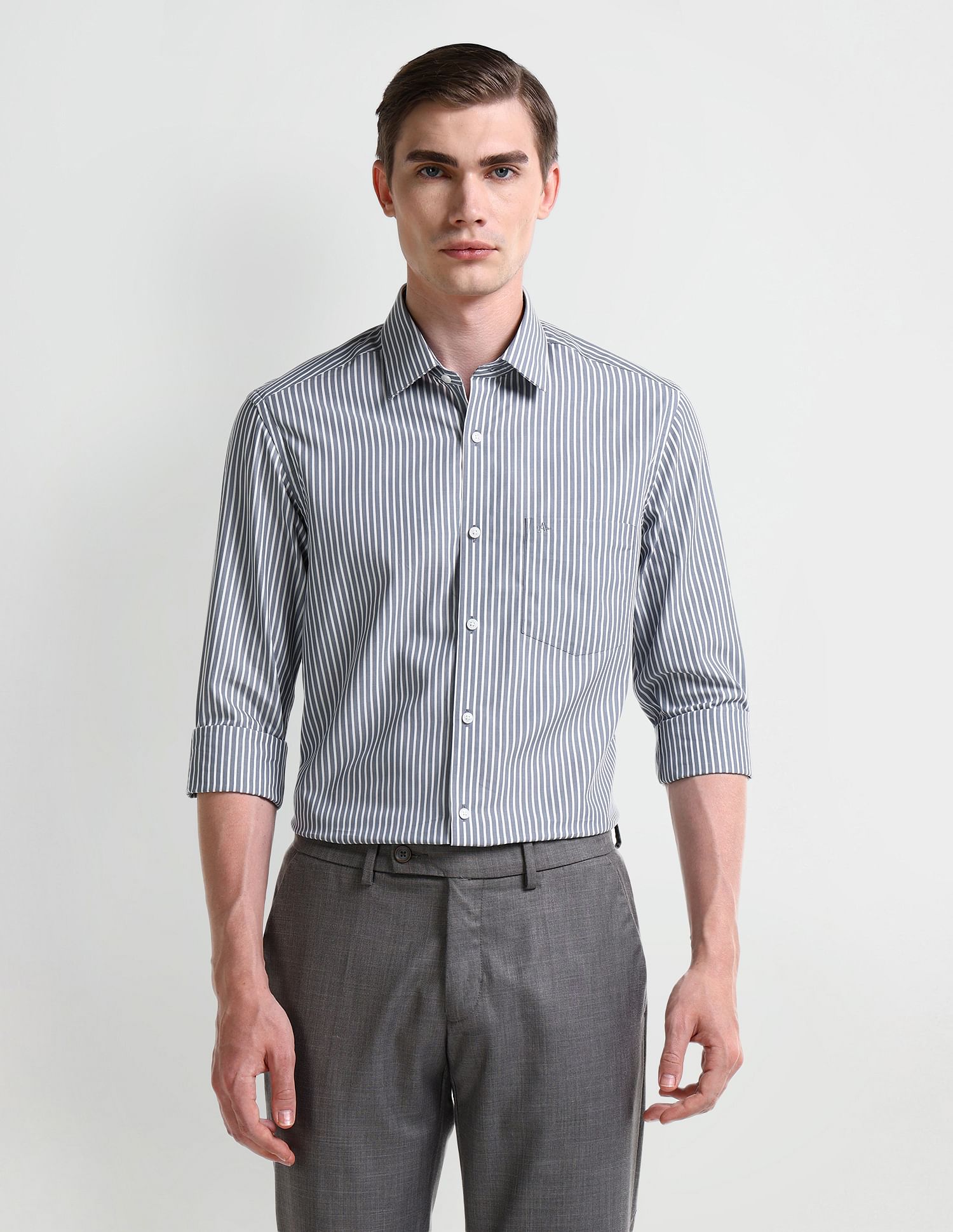 Arrow Manhattan Slim Fit Cotton Shirt