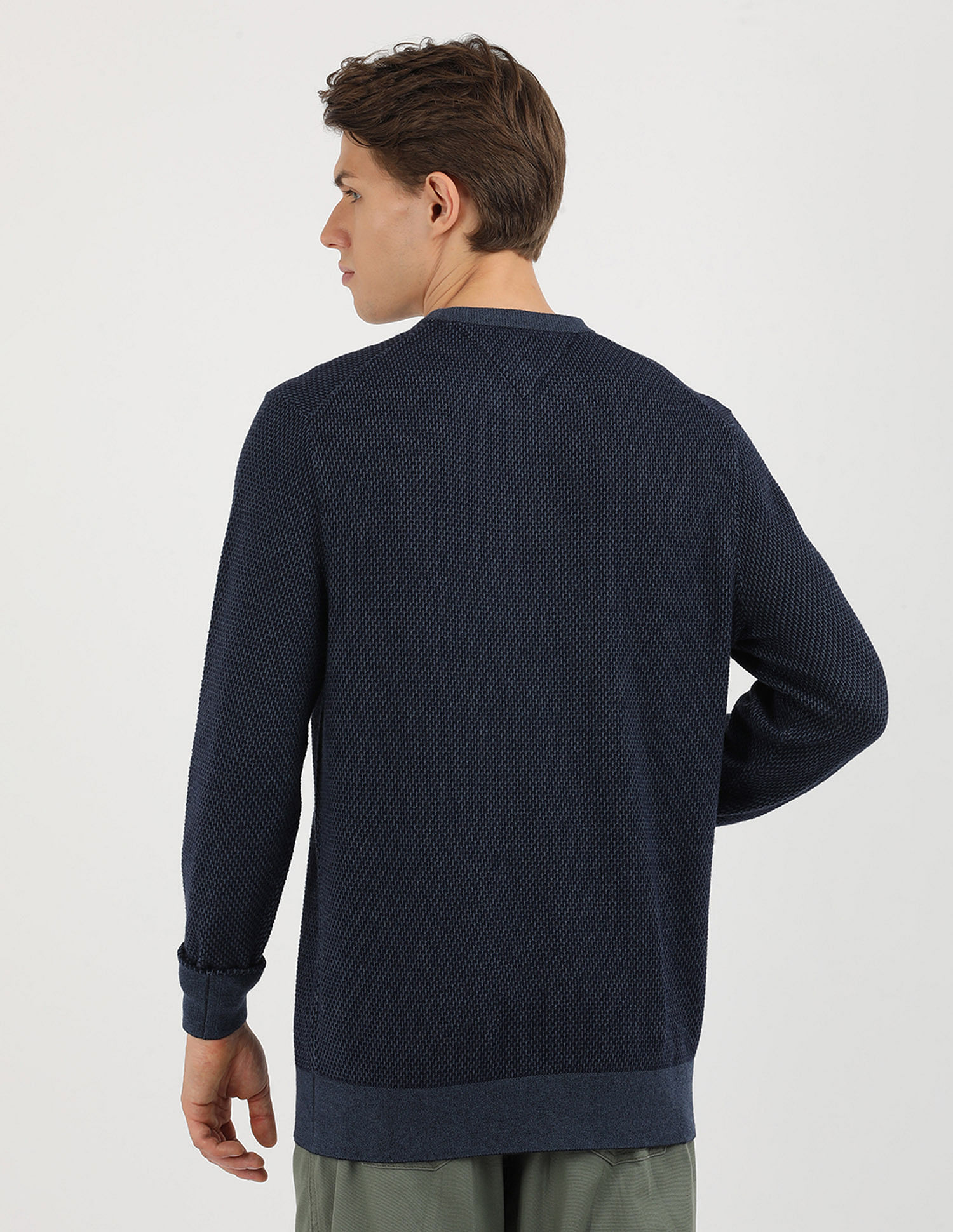 Tommy Hilfiger Pima Organic Cotton Cash 2 Tone Sweater