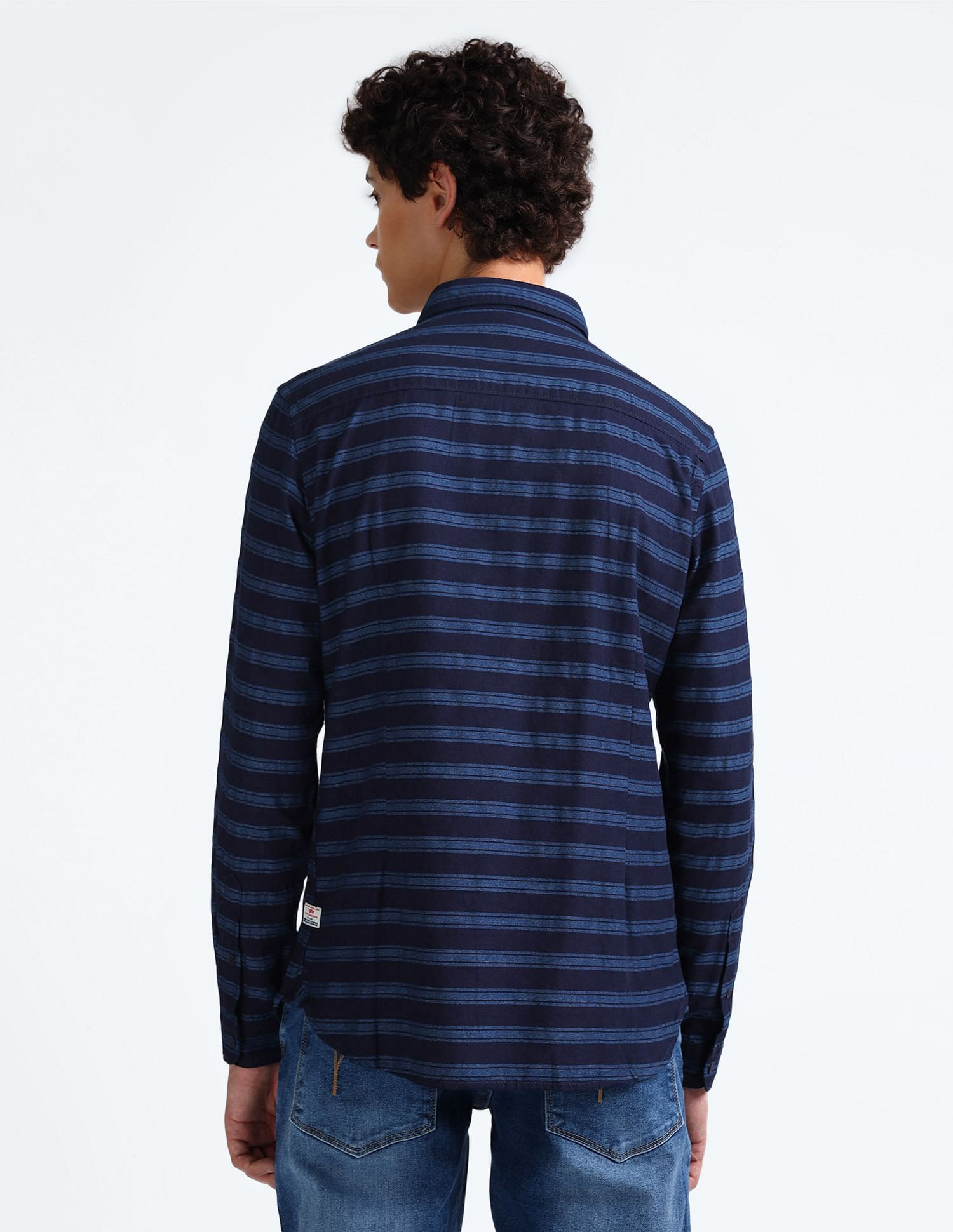Flying Machine Horizontal Stripe Slim Fit Shirt