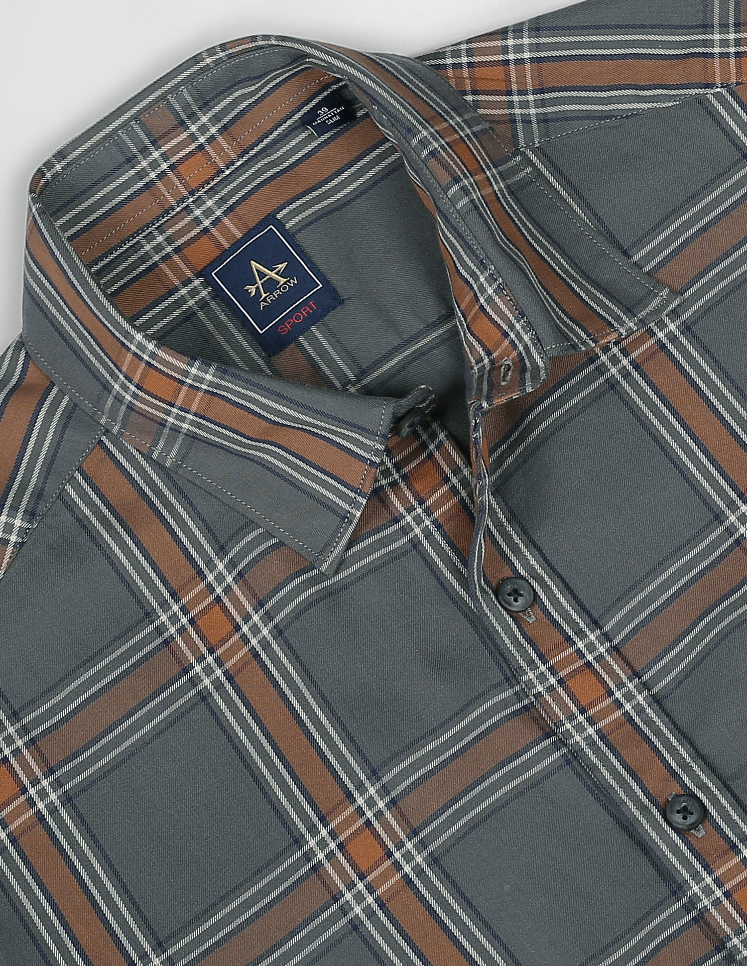 Arrow Sports Tartan Check Cotton Casual Shirt