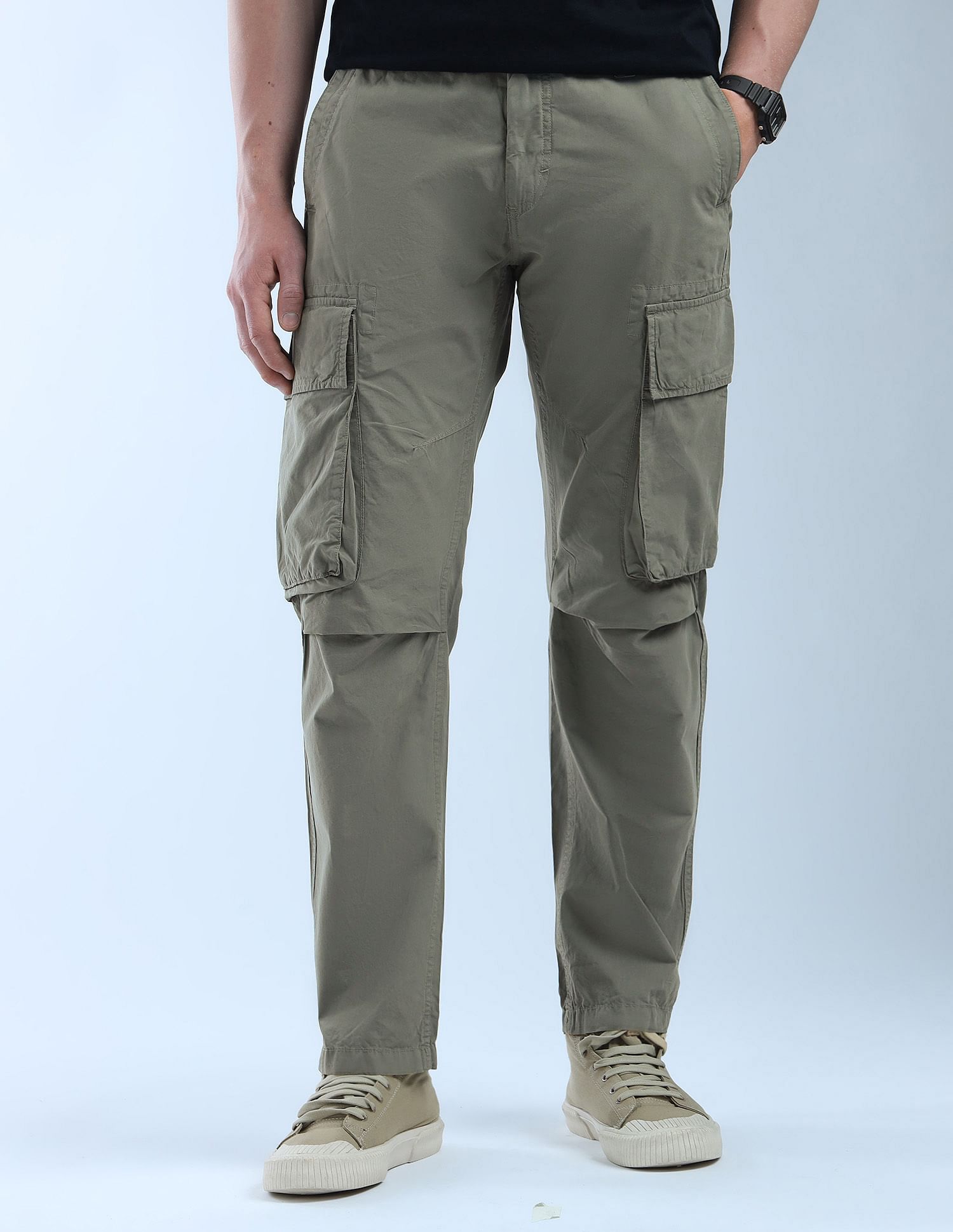 Flying Machine Relaxed Tapered Fit Twill Cargo