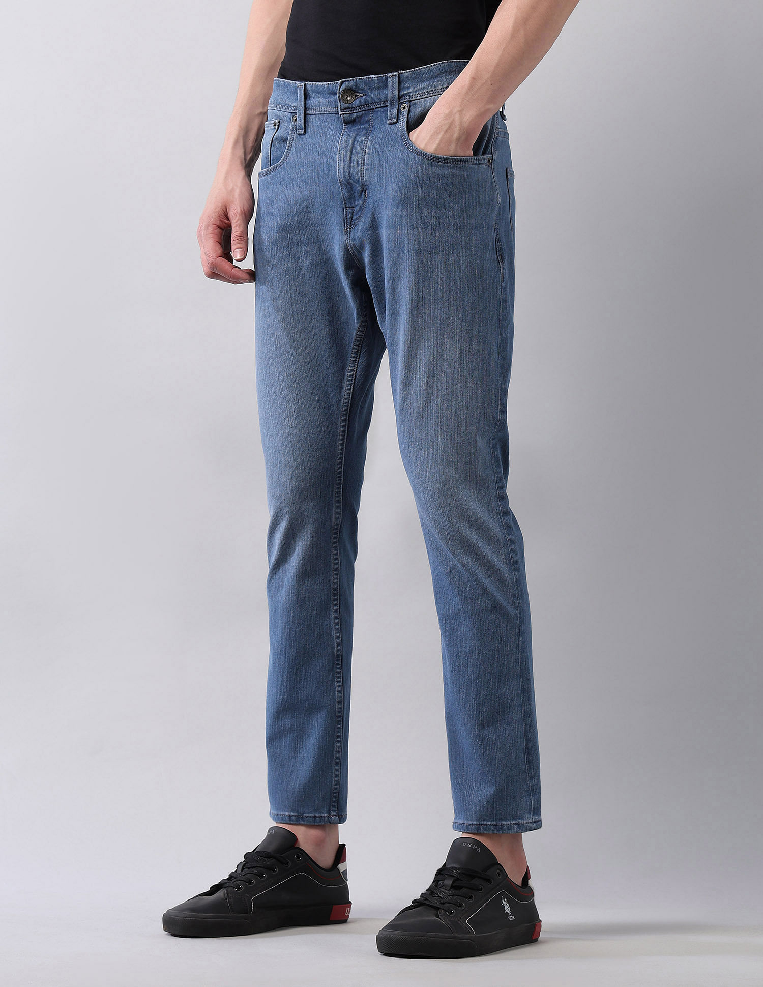 U.S. Polo Assn. Denim Co. Bi Stretch Authentic Henry Tapered Fit Jeans