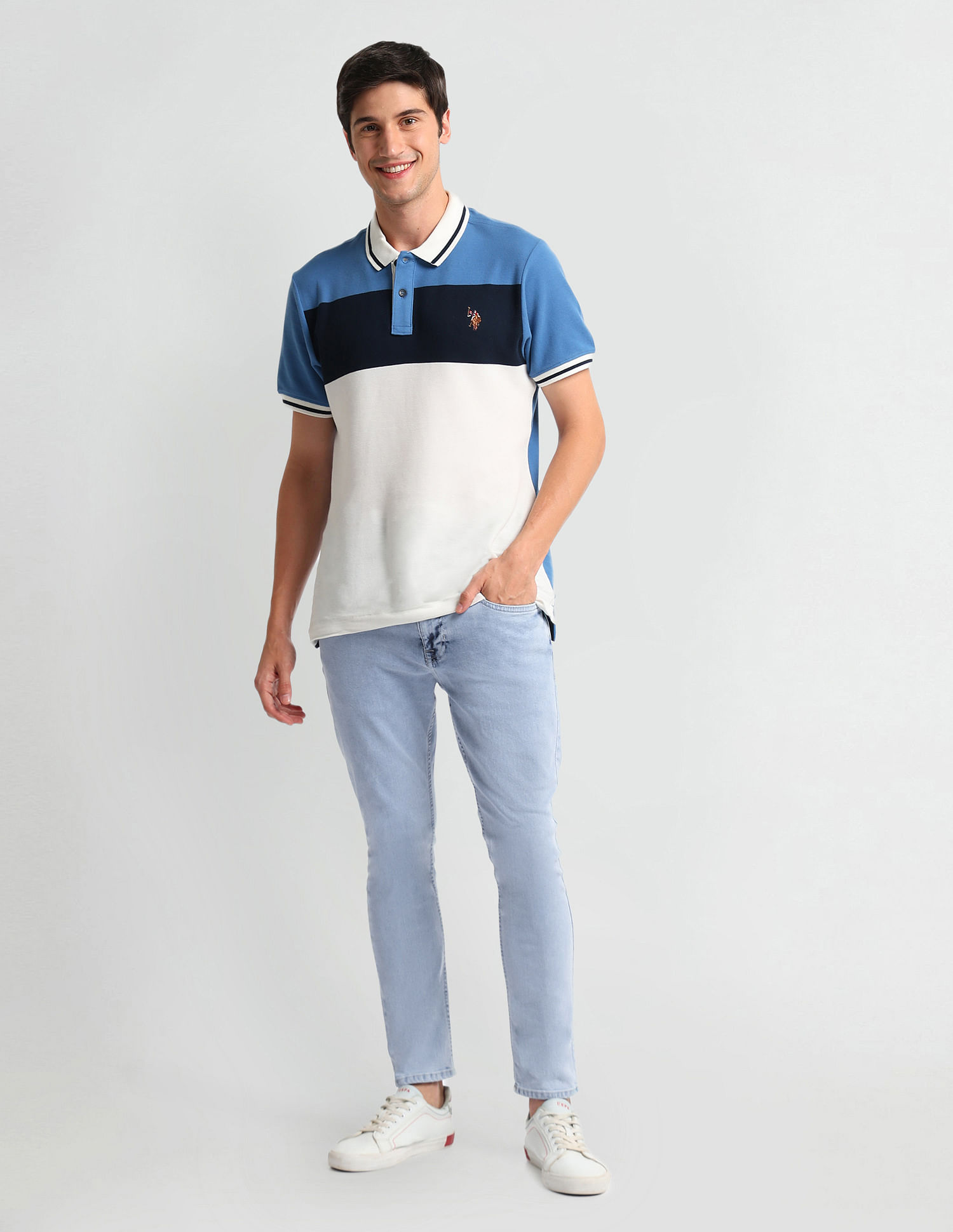 U.S. Polo Assn. Denim Co. Henry Tapered Cropped Fit Blue Jeans