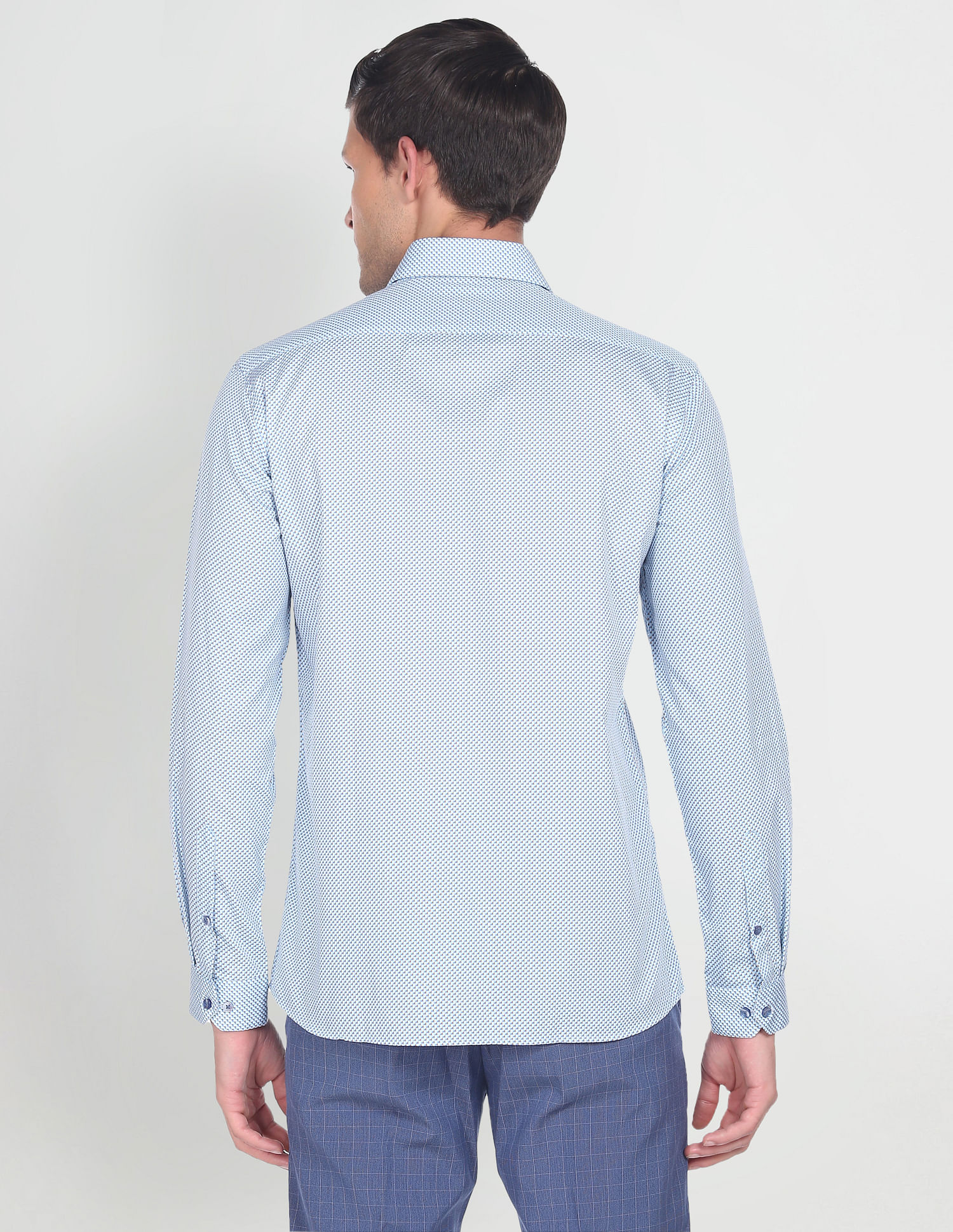 Arrow Geometric Print Dobby Shirt