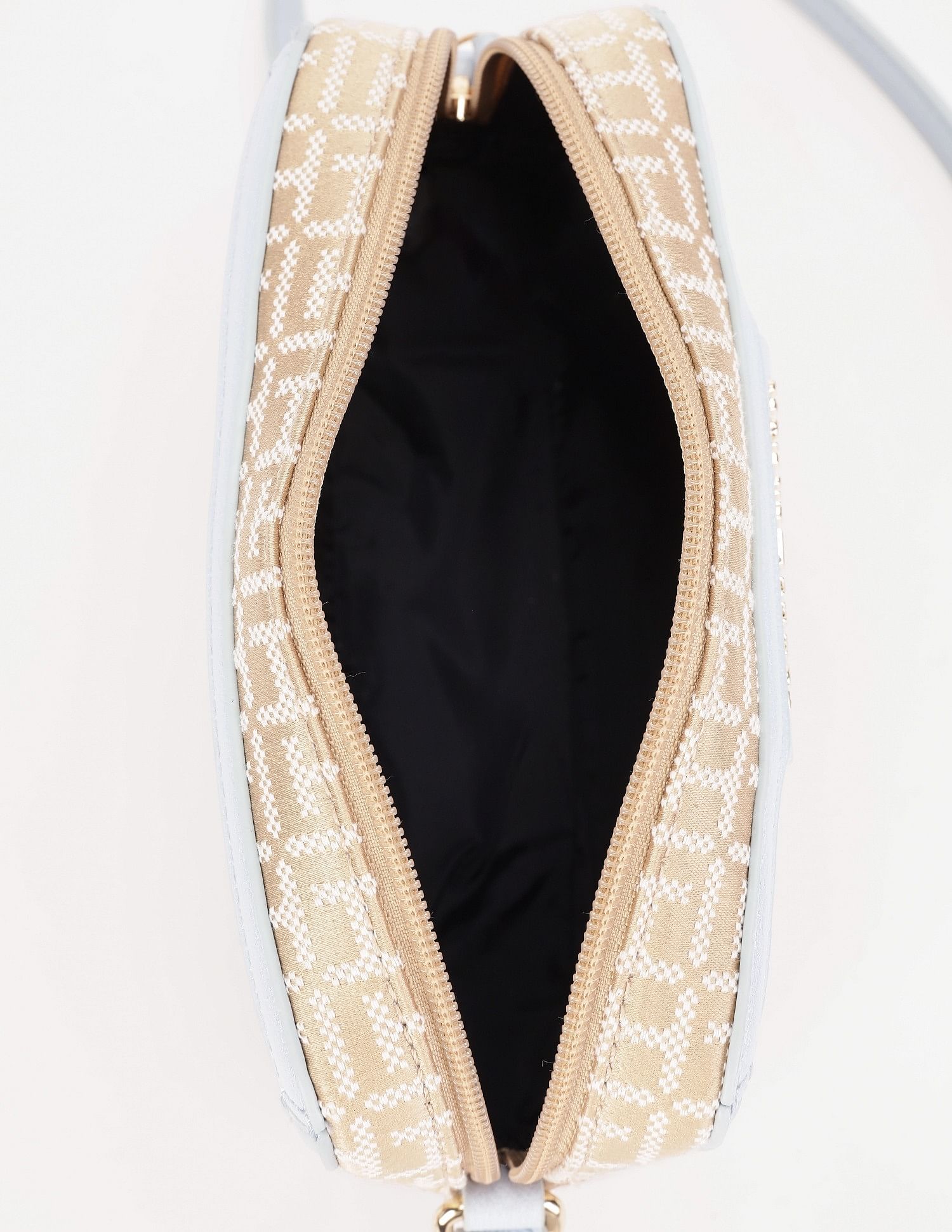 Tommy Hilfiger Logo Beige Polyester Sling Bag