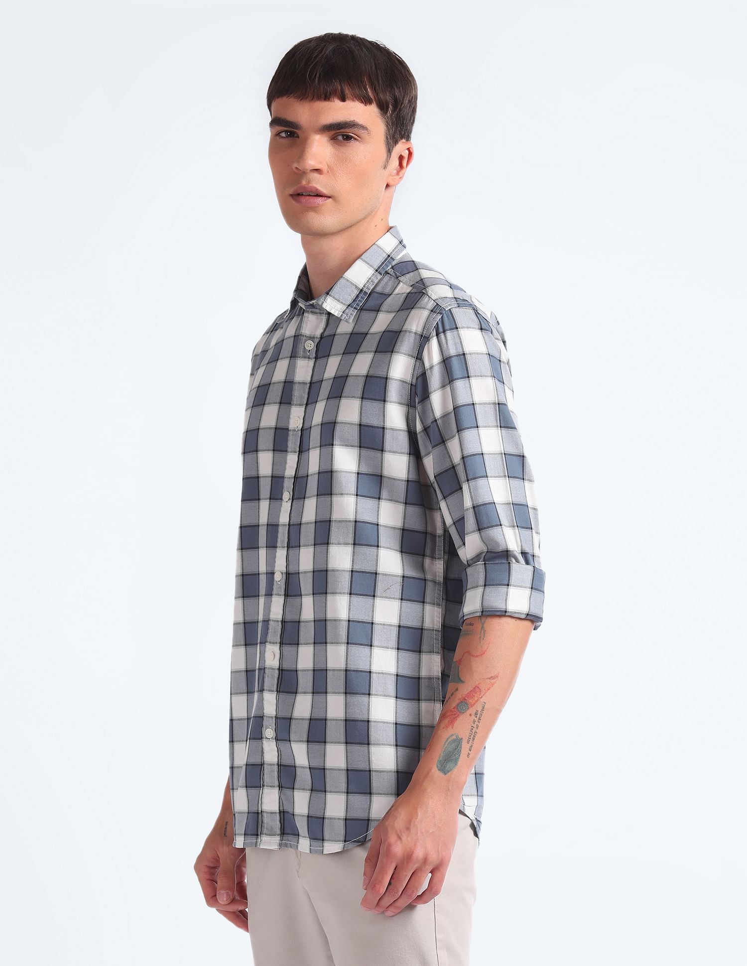 Flying Machine Buffalo Check Slim Fit Shirt