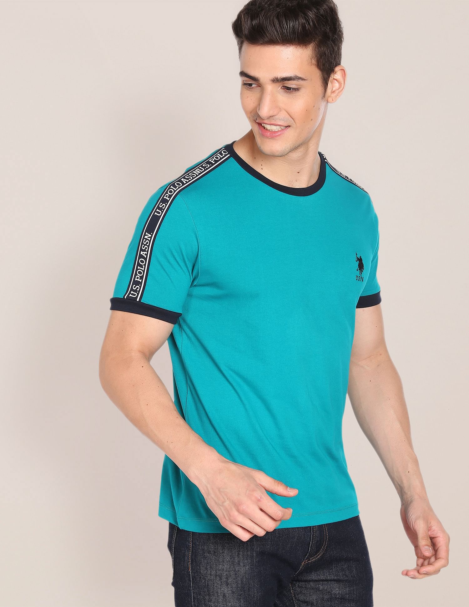 U.S. Polo Assn. Contrast Tape Cotton T-Shirt