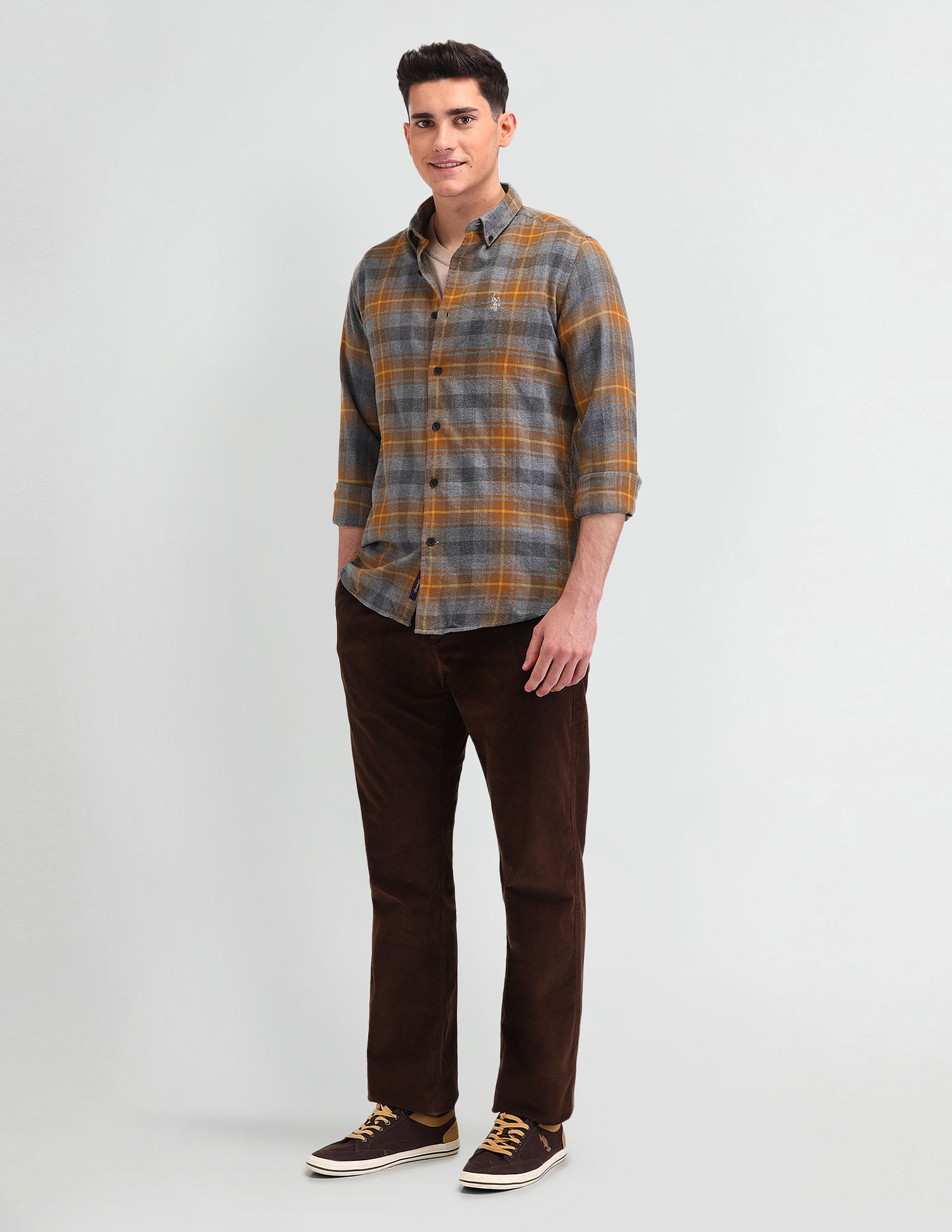 U.S. Polo Assn. Denim Co. Tartan Checked Corduroy Shirt