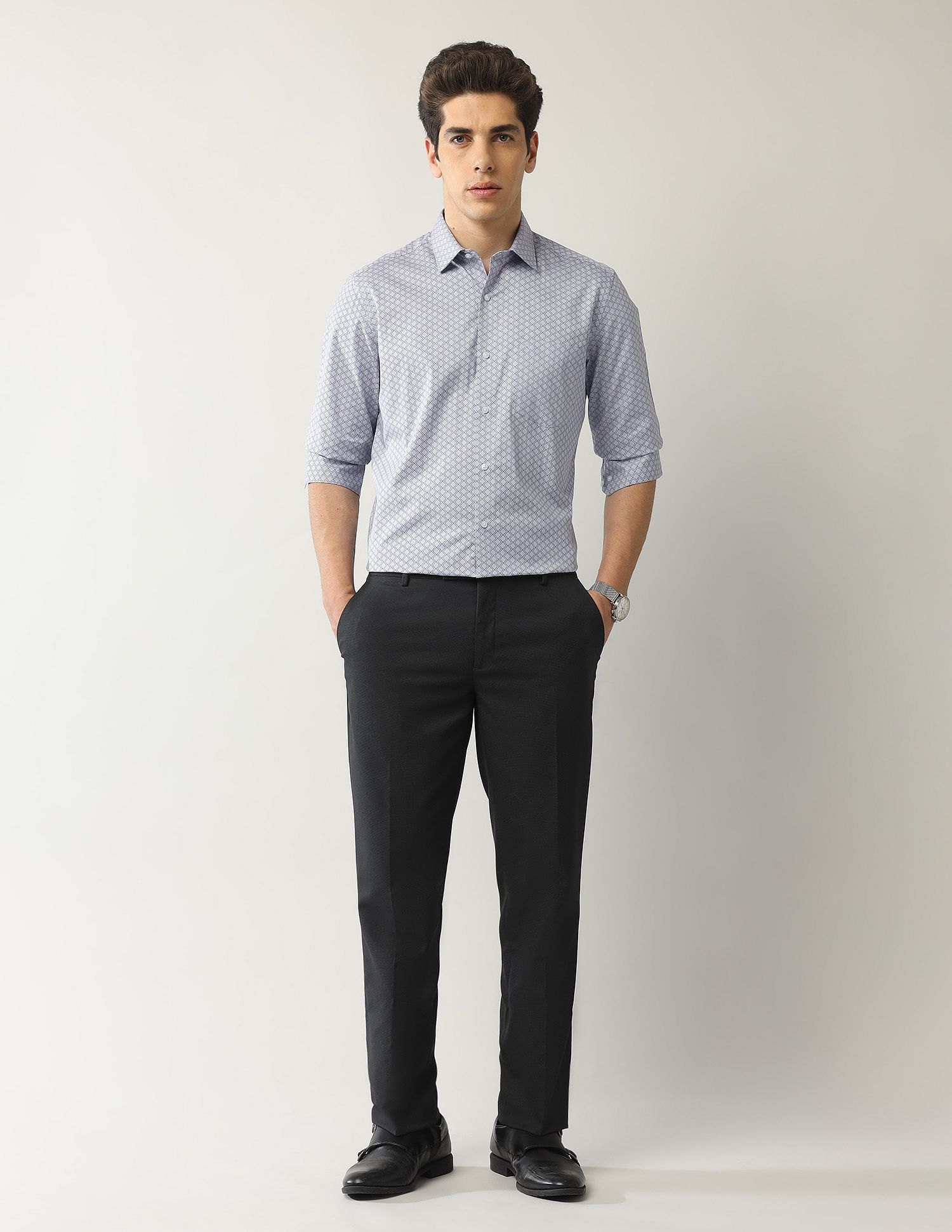 Arrow Liberty Classic Fit Geometric Printed Shirt