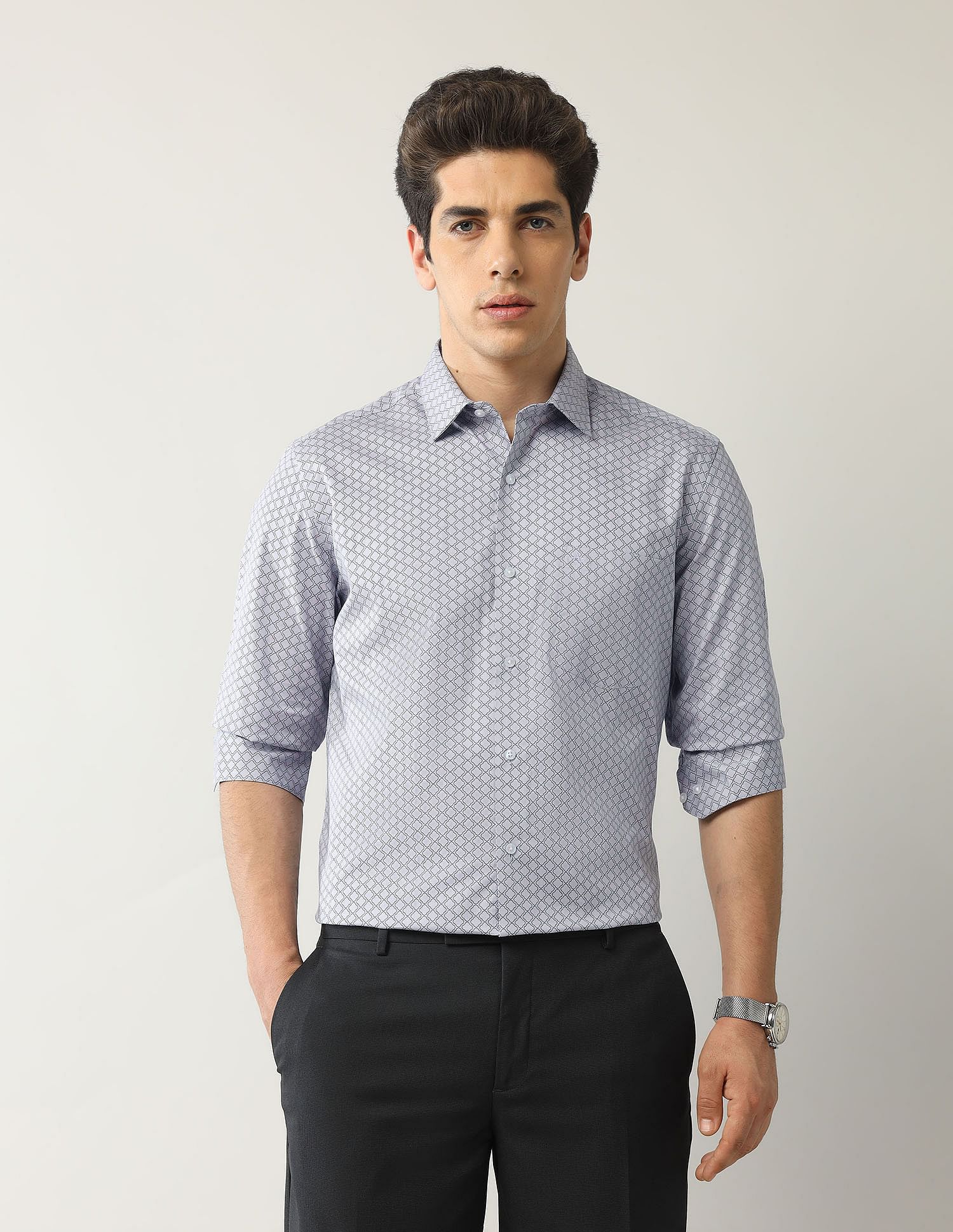 Arrow Liberty Classic Fit Geometric Printed Shirt